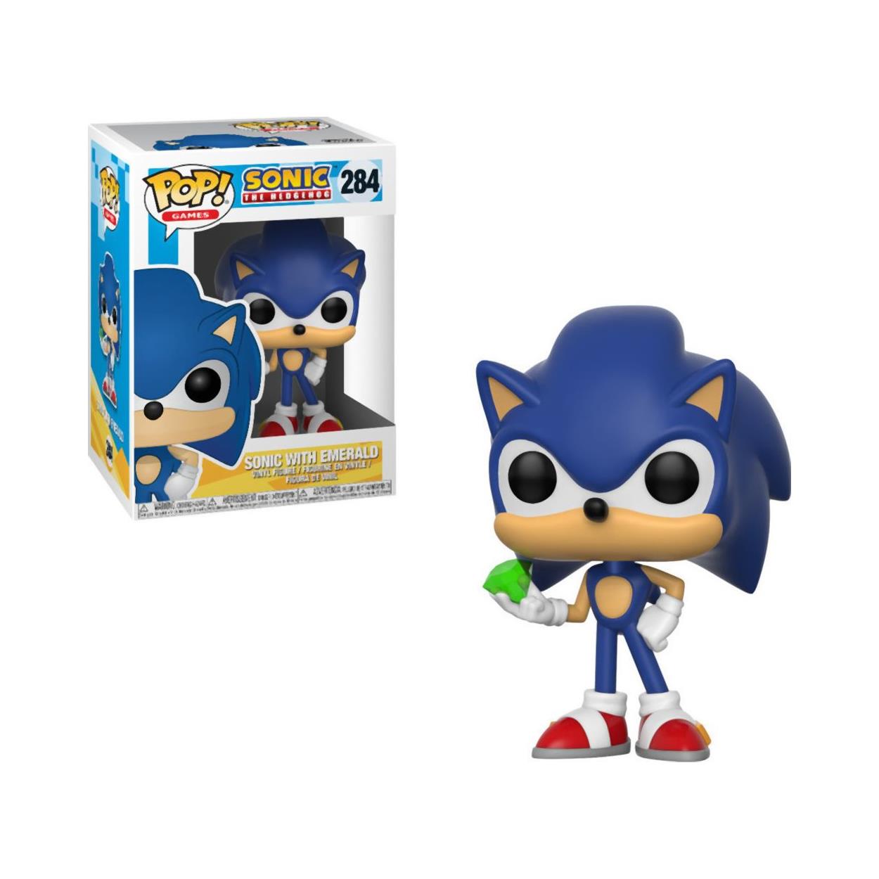 Funko Pop! Games: Sonic The Hedgehog - Sonic With Emerald #284 Vinyl Figure - Sunday Habit