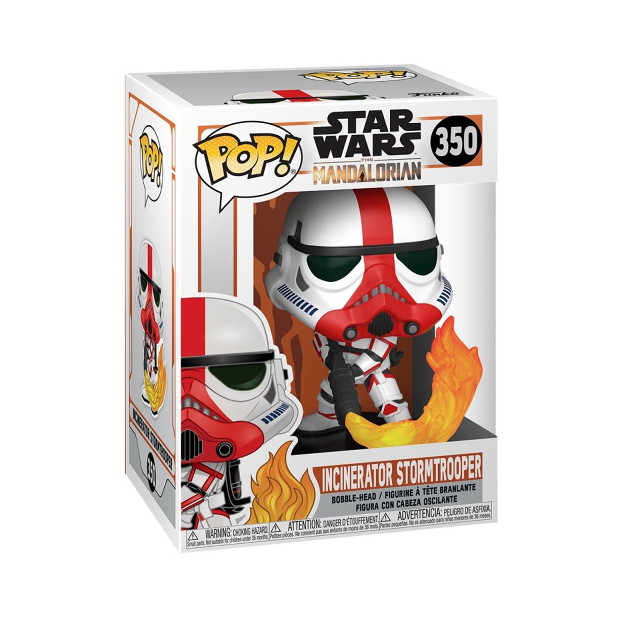 Funko Pop! Disney Star Wars: The Mandalorian - Incinerator Stormtrooper #350 Bobble-Head Vinyl Figure - Sunday Habit