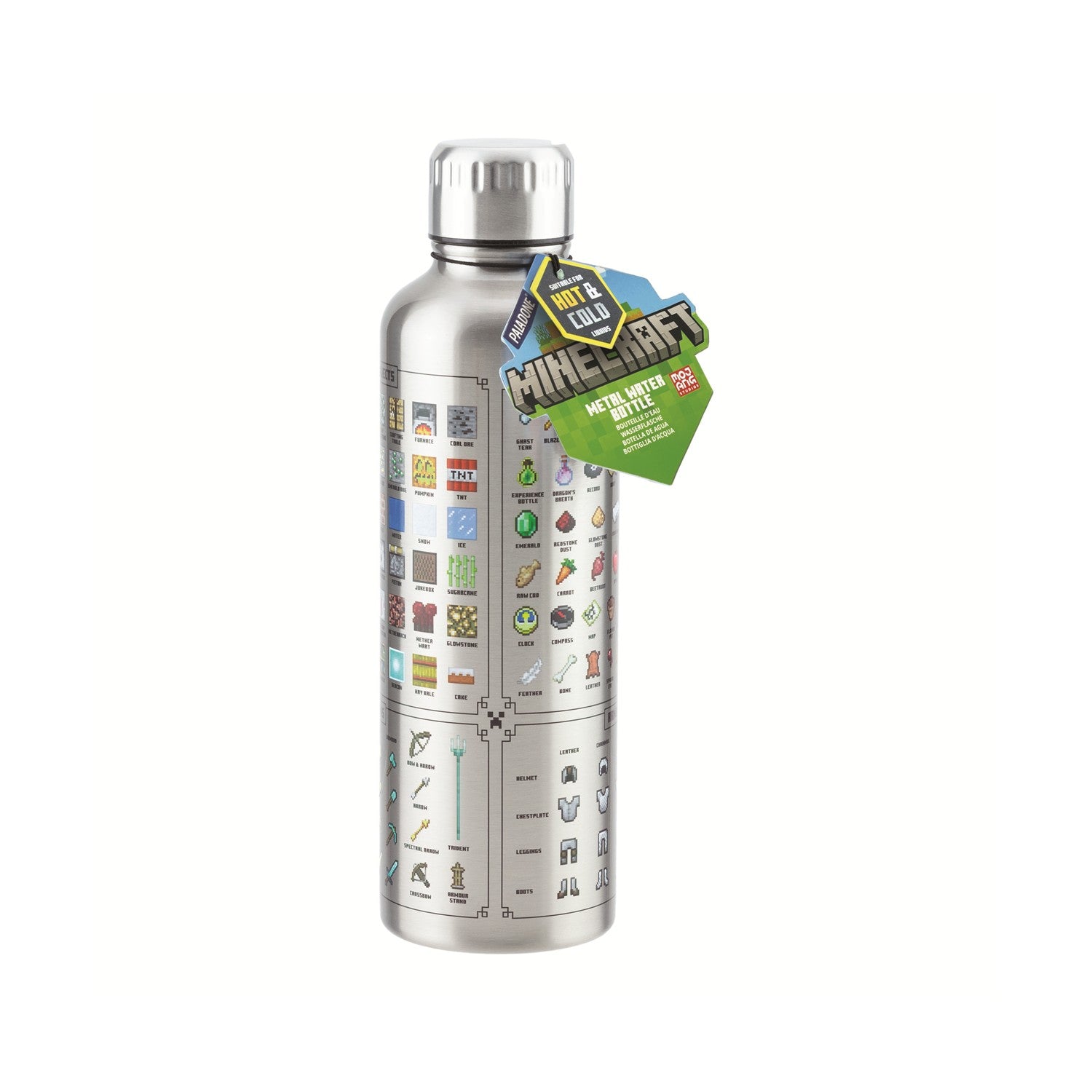 Paladone Minecraft Metal Water Bottle (500ml) (PP7995MCFV3) - Sunday Habit