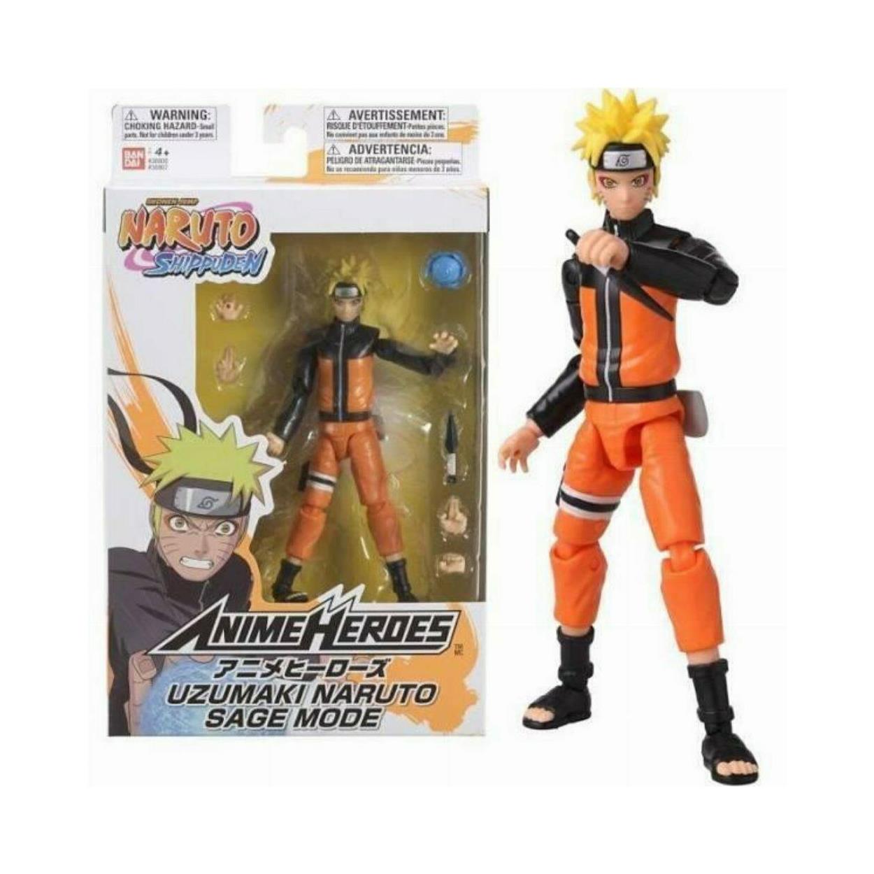 Bandai Anime Heroes: Naruto - Uzumaki Naruto Sage Mode Action Figure (6,5") (36907)
