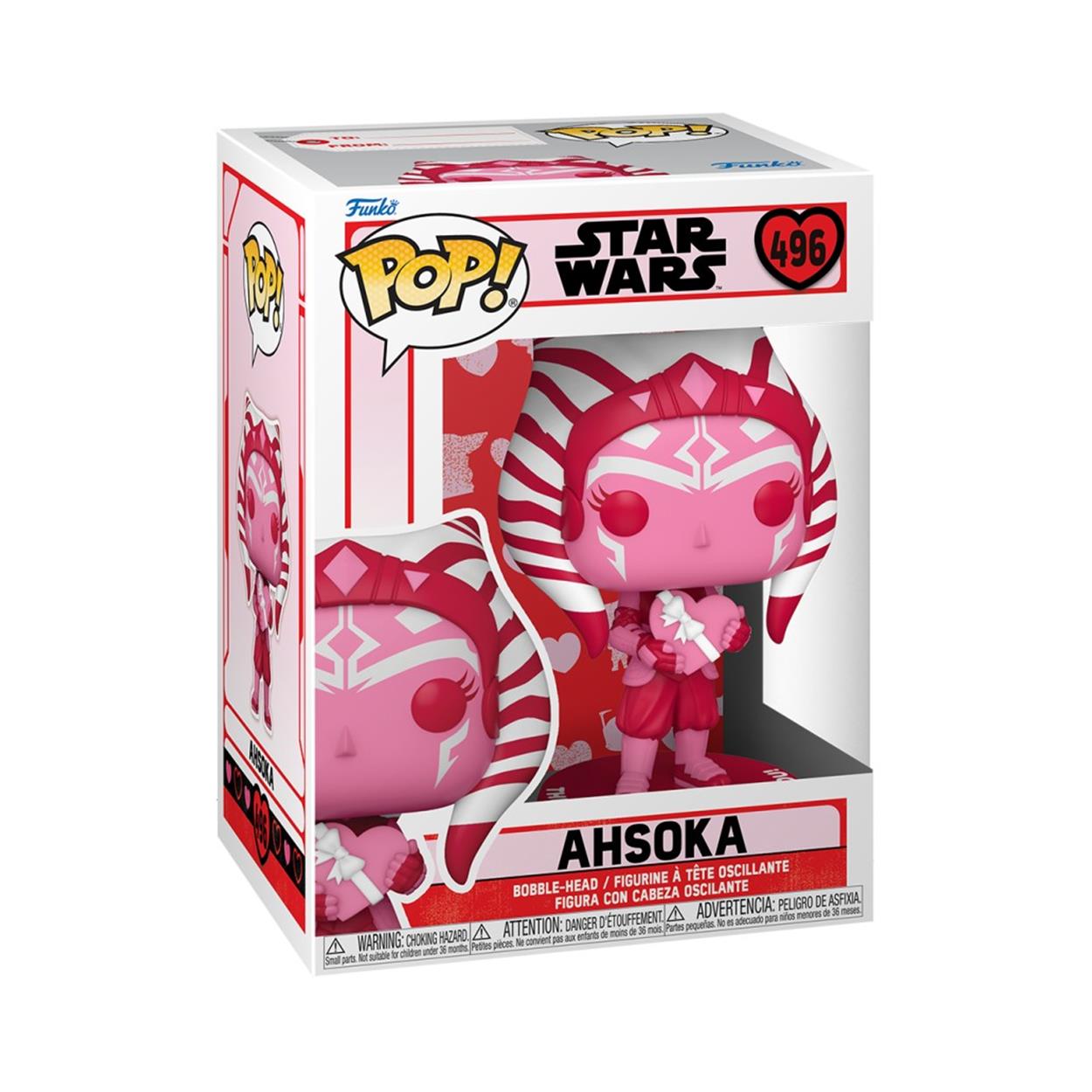 Funko Pop! Star Wars: Valentines S2 - Ahsoka #496 Bobble-Head Vinyl Figure - Sunday Habit