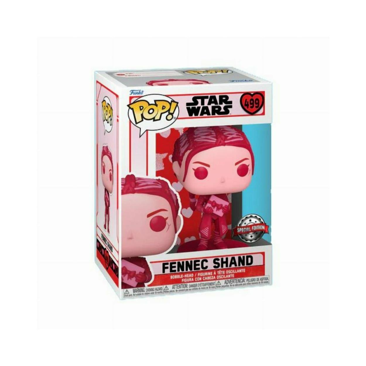 Funko Pop! Star Wars: Valentines S2 - Fennec Shand (Special Edition) #499 Bobble-Head Vinyl Figure - Sunday Habit