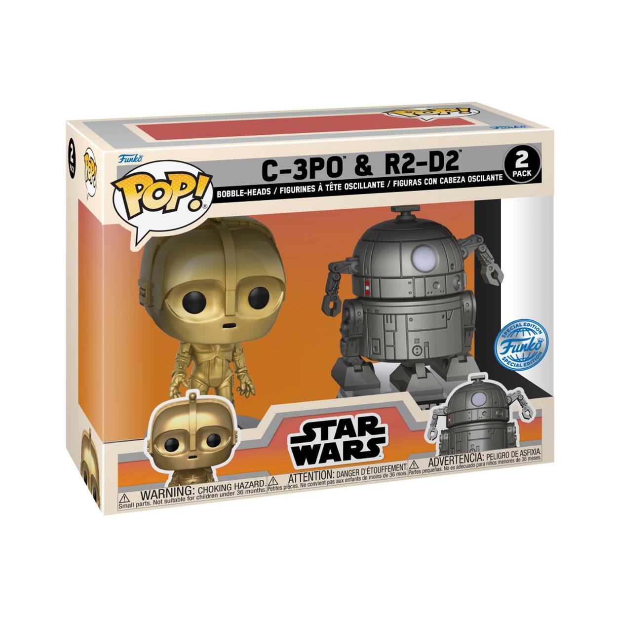 Funko Pop! Disney: Star Wars Concept - C-3PO & R2-D2 (Exclusively at Disney) 2-Pack Bobble-Heads Vinyl Figures
