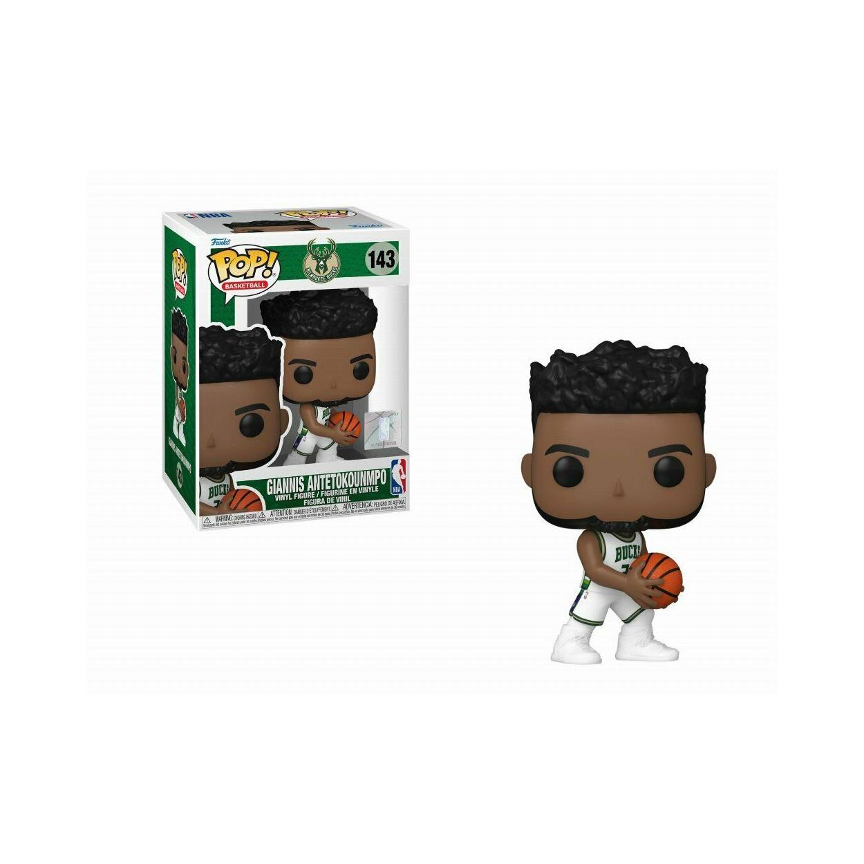 Funko Pop! Basketball NBA: Milwaukee Bucks - Giannis Antetokounmpo (City Edition 2021) #143 Vinyl Figure - Sunday Habit
