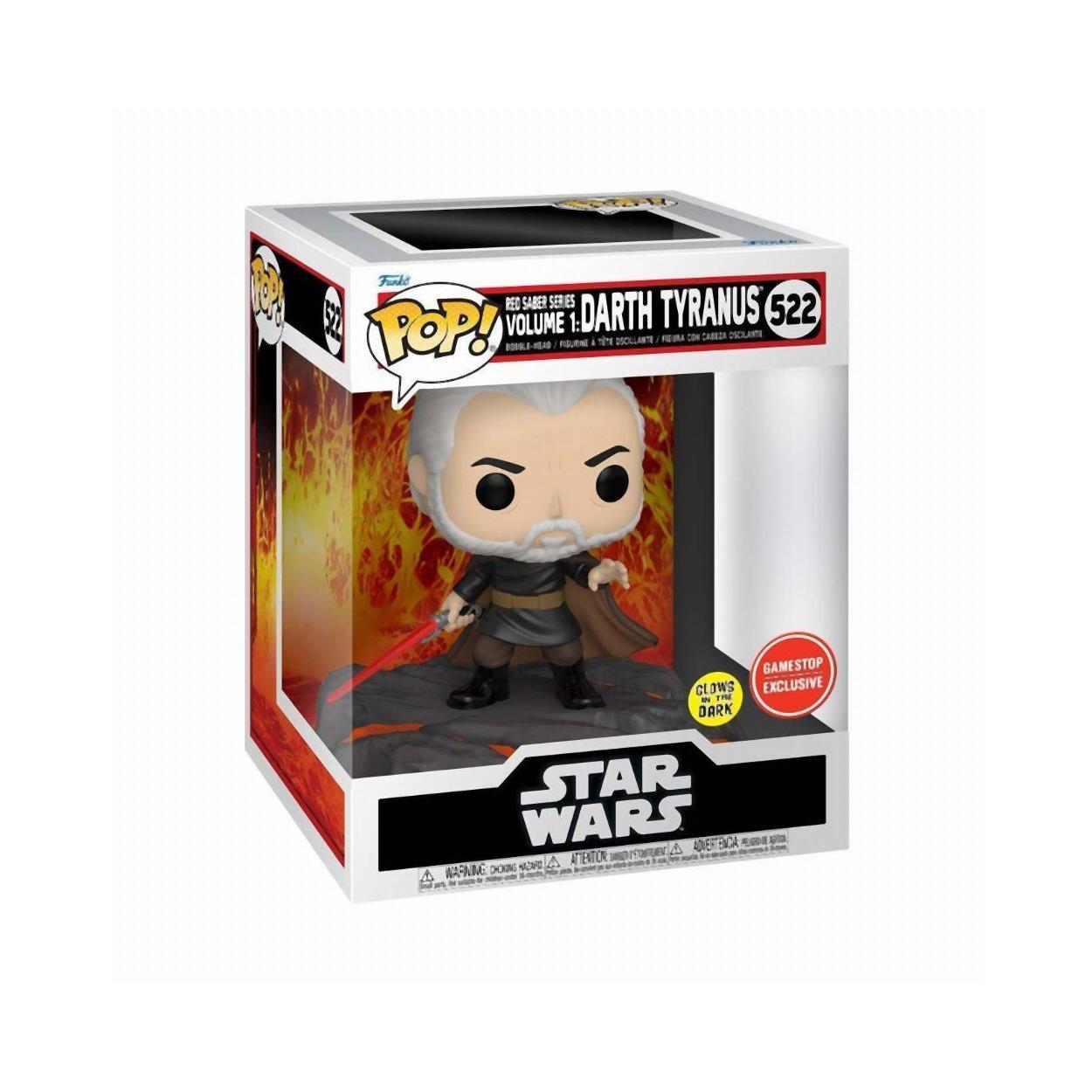 Funko Pop! Deluxe: Disney Star Wars - Red Saber Series Vol.1 - Darth Tyranus (Glows in the Dark) (Gamestop Exclusive) #522 Vinyl Figure - Sunday Habit