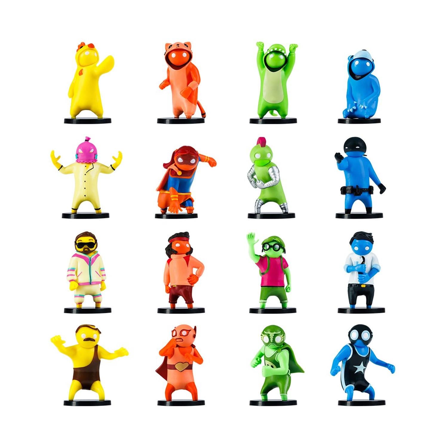 P.M.I. Gang Beasts Collectible Figures - 8 Pack Deluxe Box -including 2 rare hidden characters (S1) (Random) (GB2070) - Sunday Habit