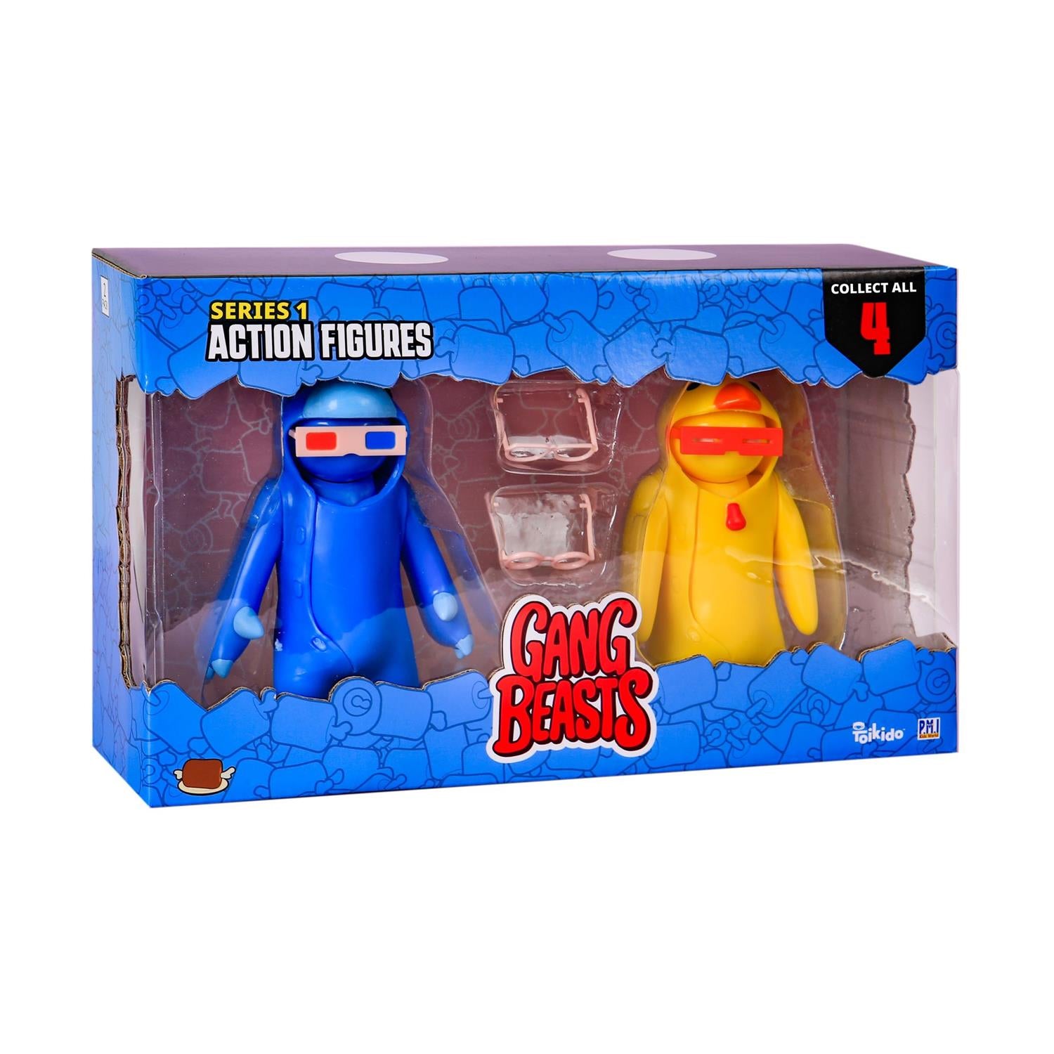 P.M.I. Gang Beasts Action Figures 11.5cm - 2 Pack (S1) (Random) (GB6002) - Sunday Habit