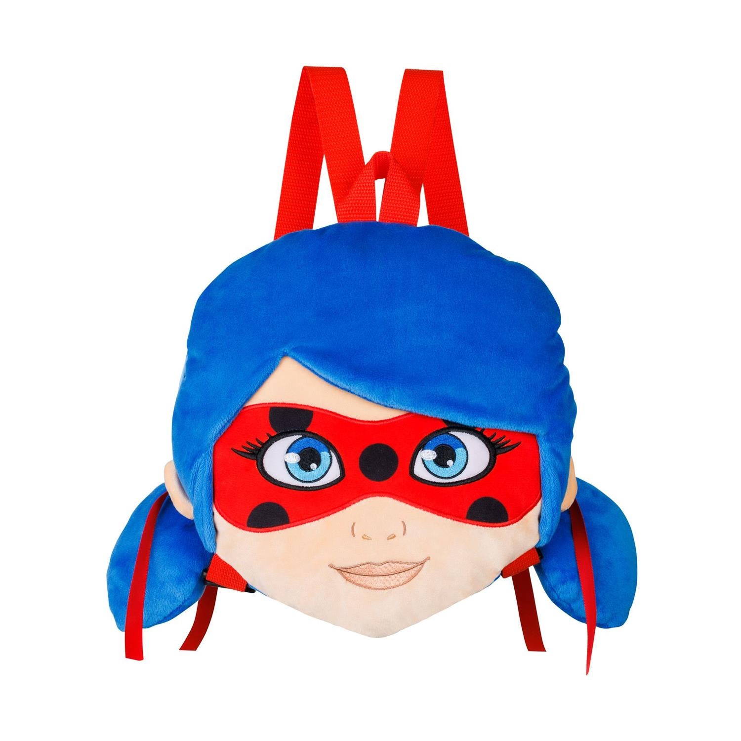 P.M.I. Miraculous Plush Backpacks 30cm (Random-2 characters to collect-Lady Bug/Black-Cat Noar) (MLB7008)