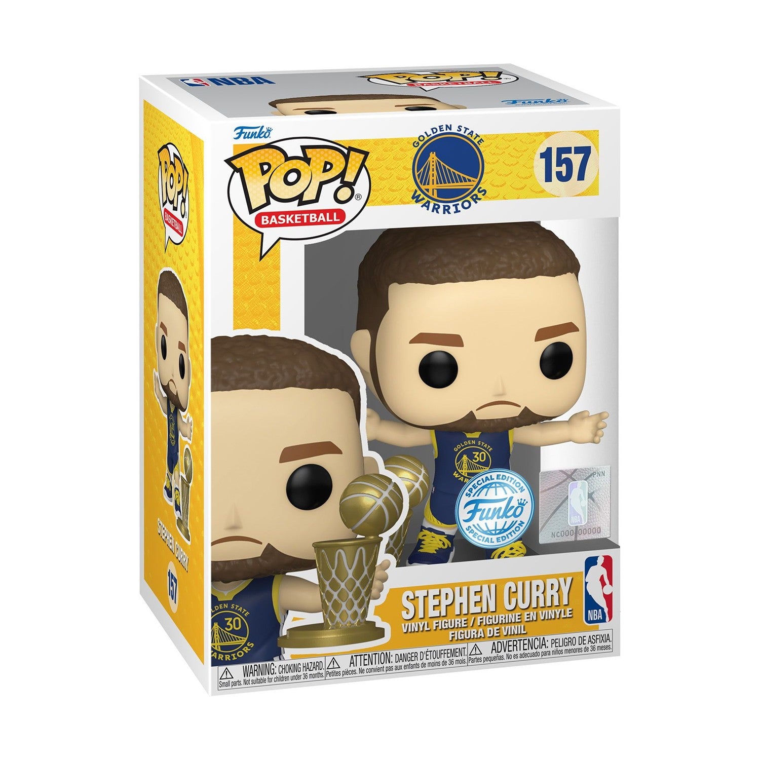 Funko Pop! NBA: Golden State Warriors - Stephen Curry (Throwback) (Special Edition) #157 Vinyl Figure - Sunday Habit