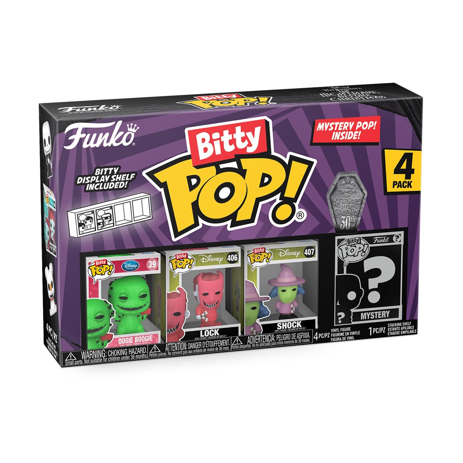 Funko Bitty Pop! 4-Pack: Disney The Nightmare Before Christmas 30th - Oogie Boogie Vinyl Figures