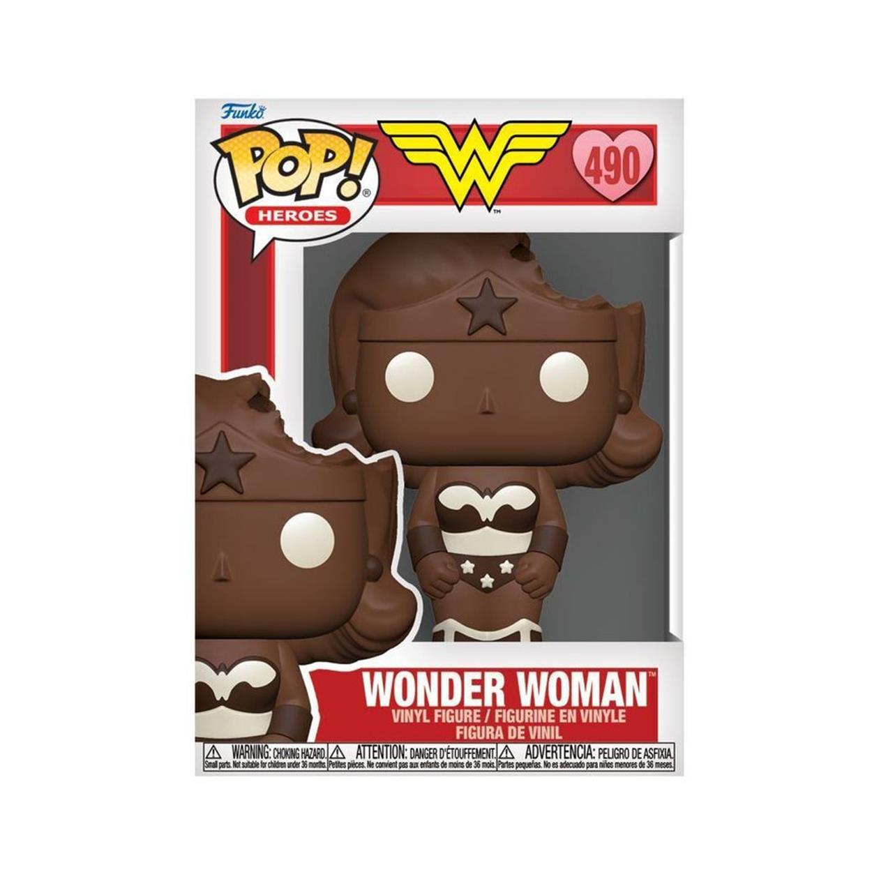 Funko Pop! Heroes DC Valentine's Day 2024 - Wonder Woman (Valentine Chocolate) #490 Vinyl Figure - Sunday Habit