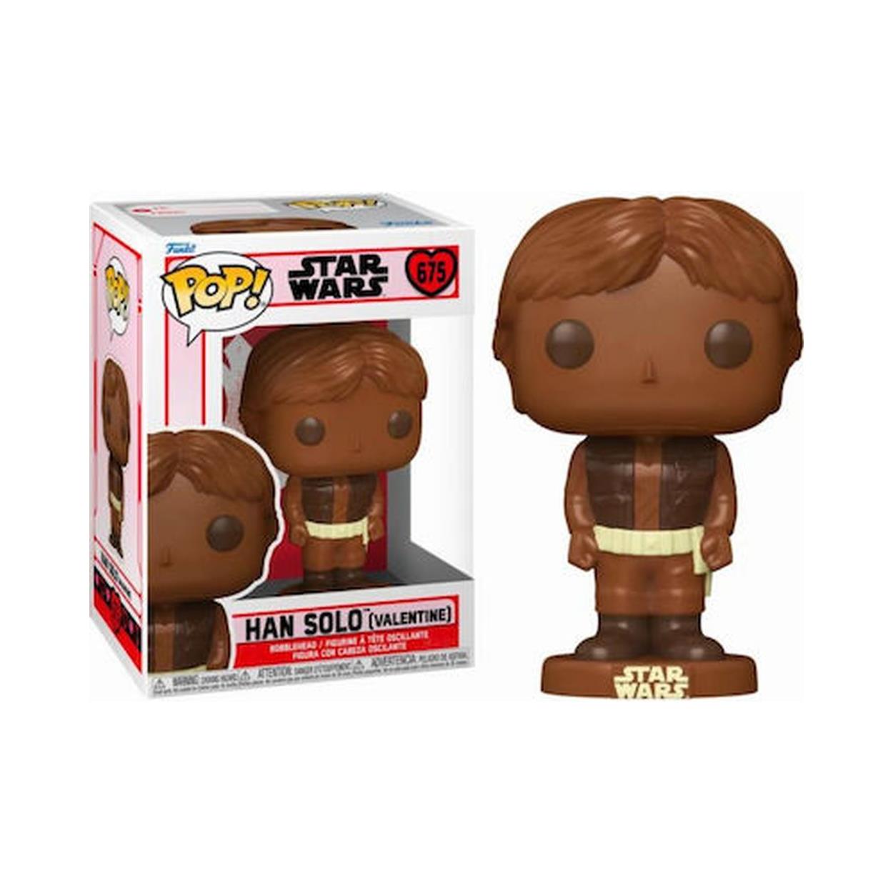 Funko Pop! Disney: Star Wars Valentine's Day 2024 - Han Solo (Valentine Chocolate) #675 Bobble-Head Vinyl Figure - Sunday Habit