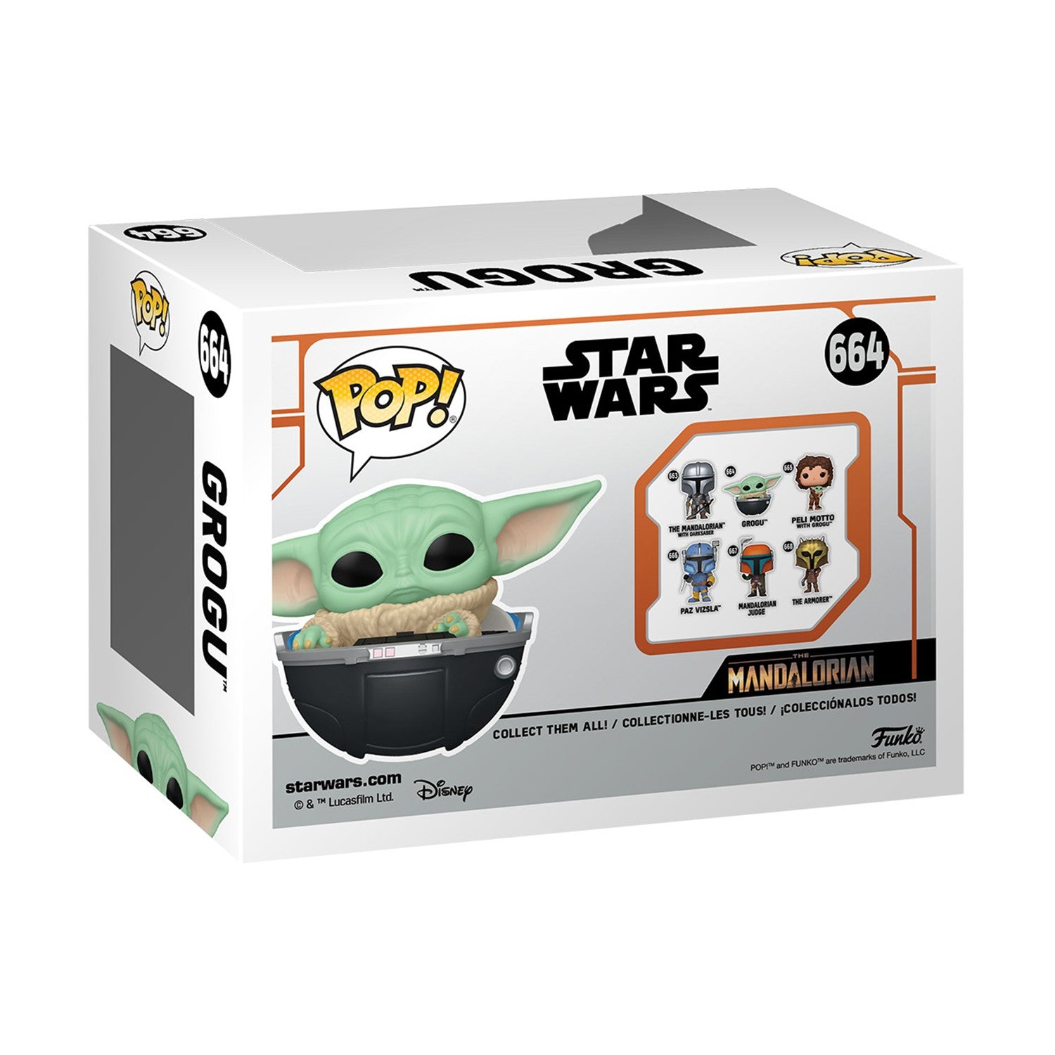 Funko Pop! Disney Star Wars: The Mandalorian - Grogu #664 Bobble-Head Vinyl Figure - Sunday Habit