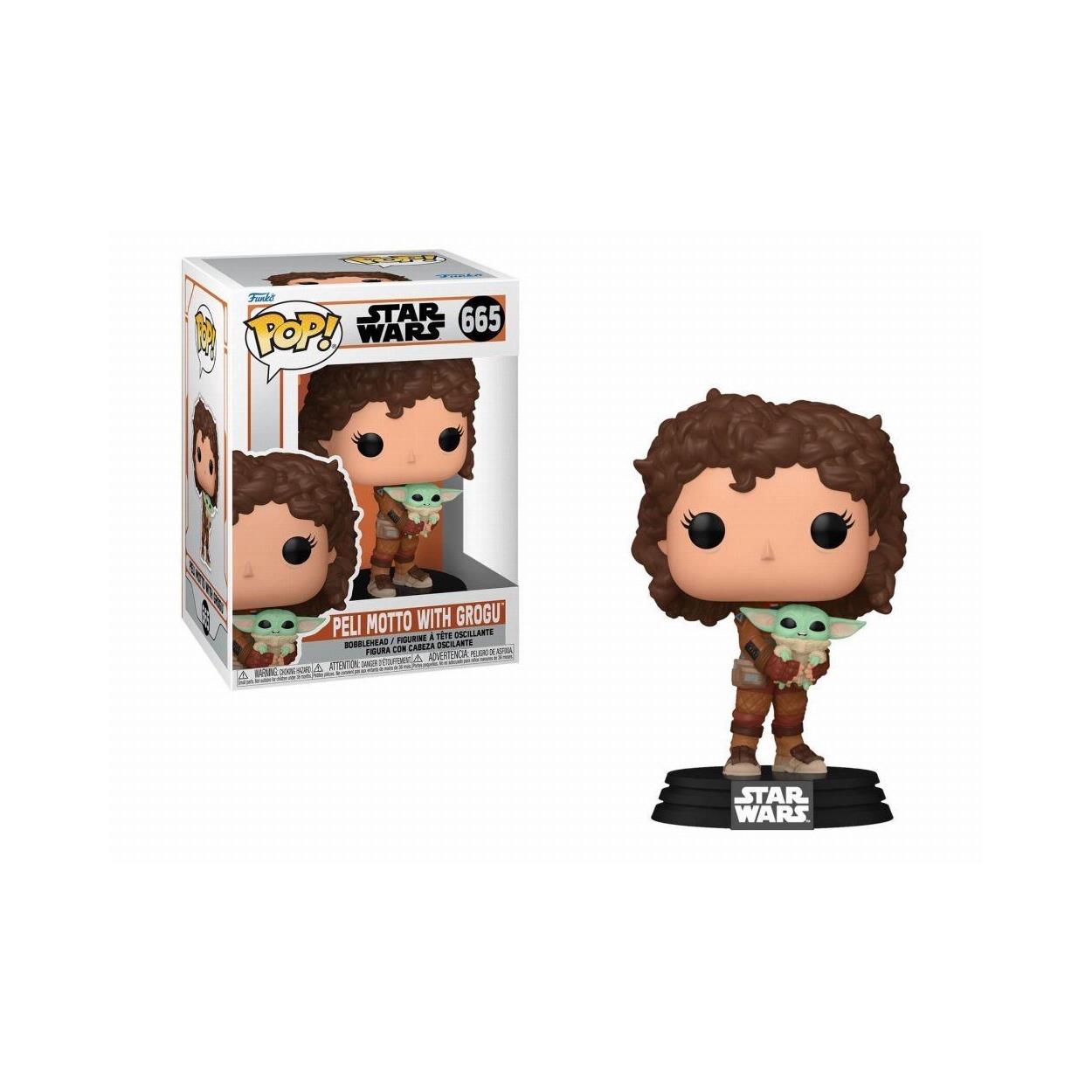 Funko Pop! Disney Star Wars: The Mandalorian - Peli Motto with Grogu #665 Bobble-Head Vinyl Figure - Sunday Habit