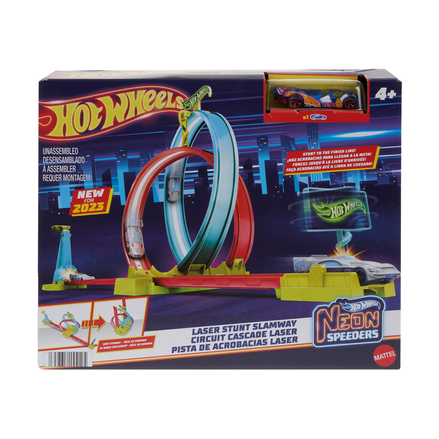 Mattel Hot Wheels Neon Speeders - Laser Stunt Slamway (HPC05)