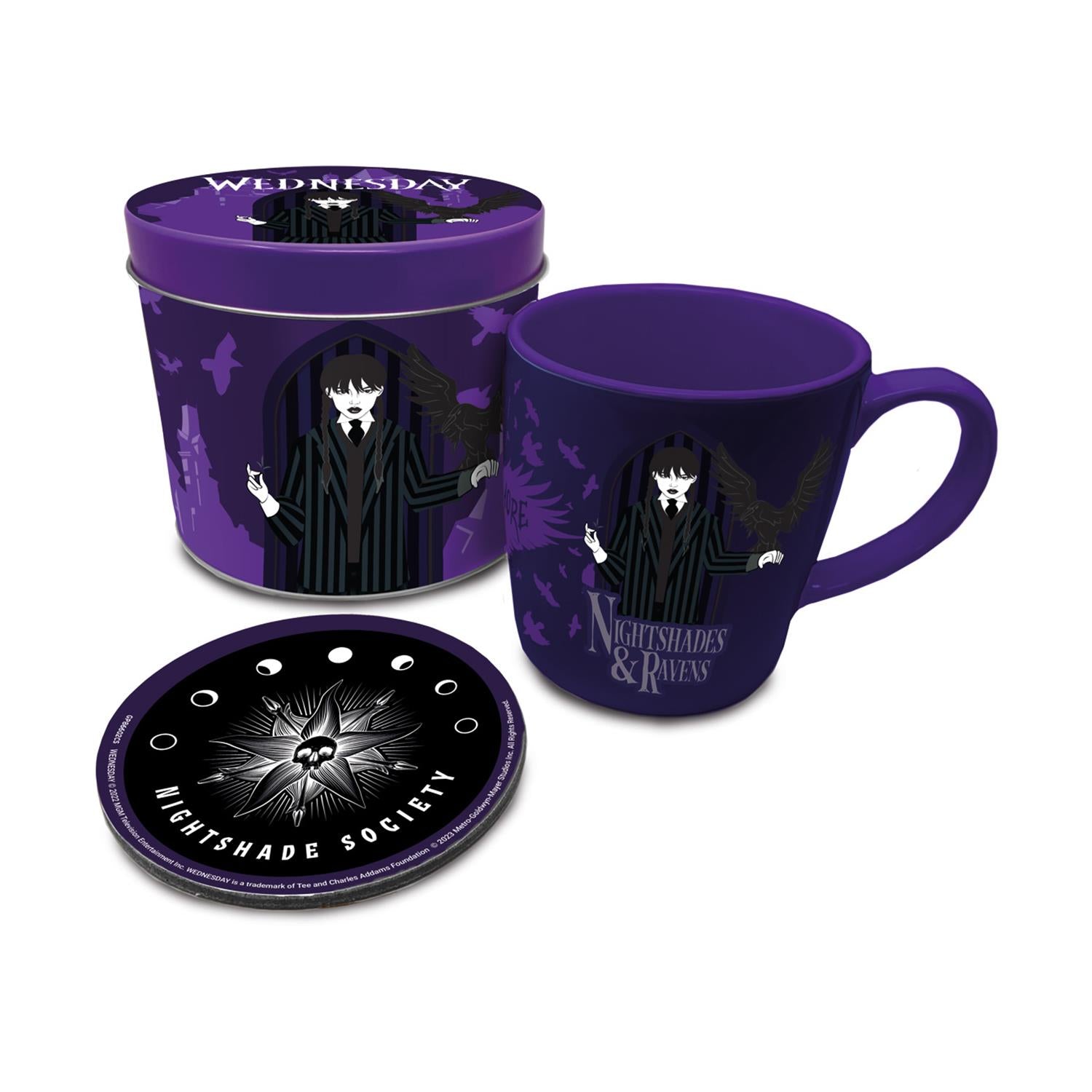 Pyramid Wednesday: Nightshades & Ravens (Mug & Coaster In Keepsake Tin) (GP86602) - Sunday Habit