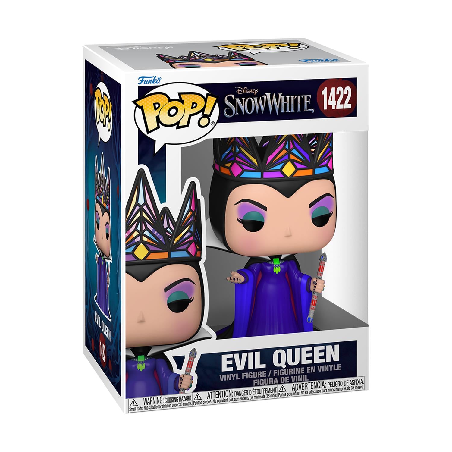 Funko Pop! Disney: Snow White (Live Action) - Evil Queen (Black & Purlpe) #1422 Vinyl Figure - Sunday Habit