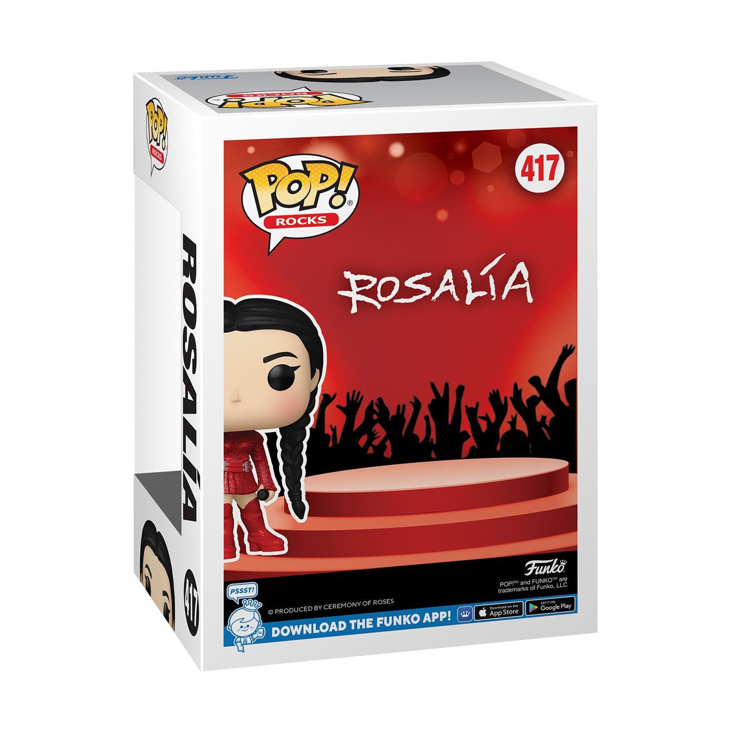 Funko Pop! Rocks: Rosalia (Bizcochito) (Red) (Diamond Glitter) (Special Edition) #417 Vinyl Figure - Sunday Habit