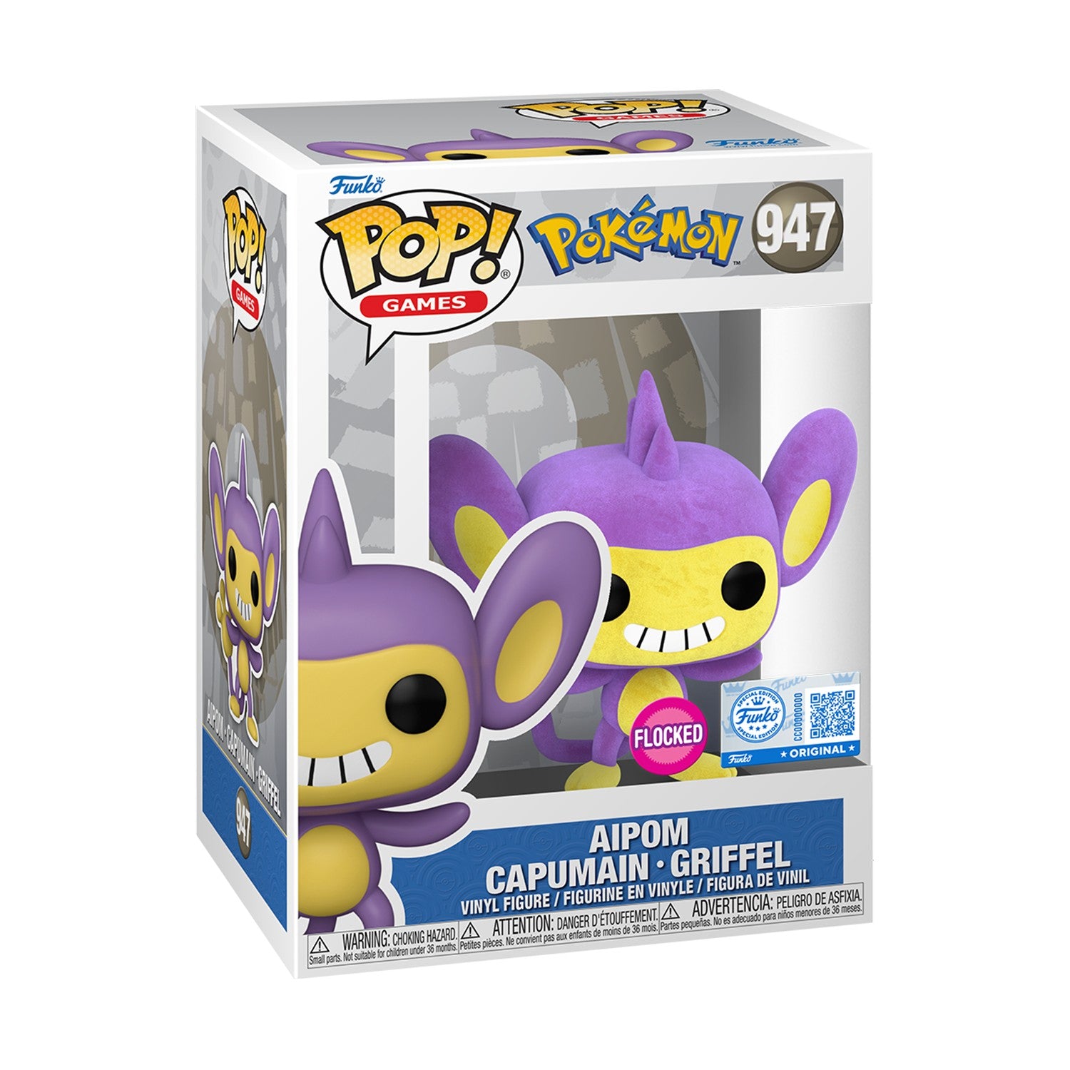 Funko Pop! Games: Pokemon - Aipom (Flocked) (Special Edition) #947 Vinyl Figure