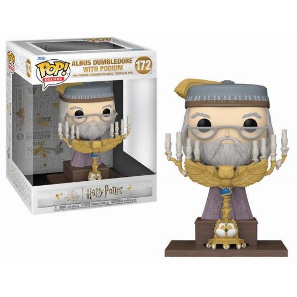 Funko Pop! Deluxe: Harry Potter Prisoner of Azkaban - Albus Dumbledore with Podium #172 Vinyl Figure - Sunday Habit