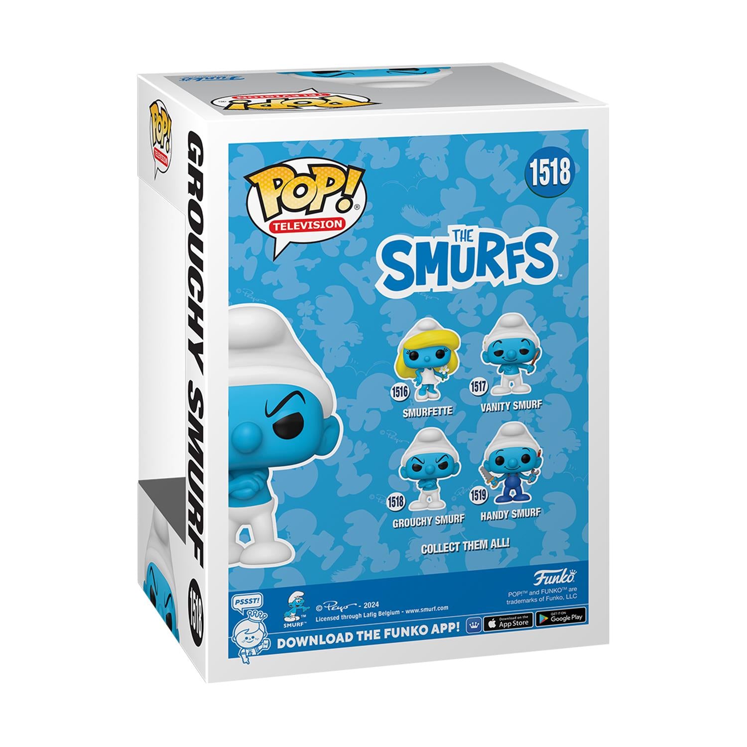 Funko Pop! Television: The Smurfs - Grouchy Smurf #1518 Vinyl Figure - Sunday Habit