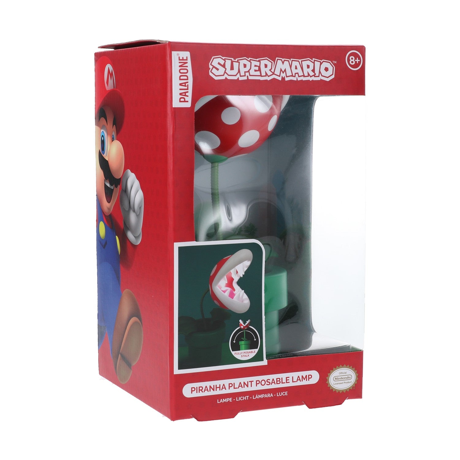 Paladone: Super Mario - Piranha Plant Posable Lamp (PP7448NNV3) - Sunday Habit