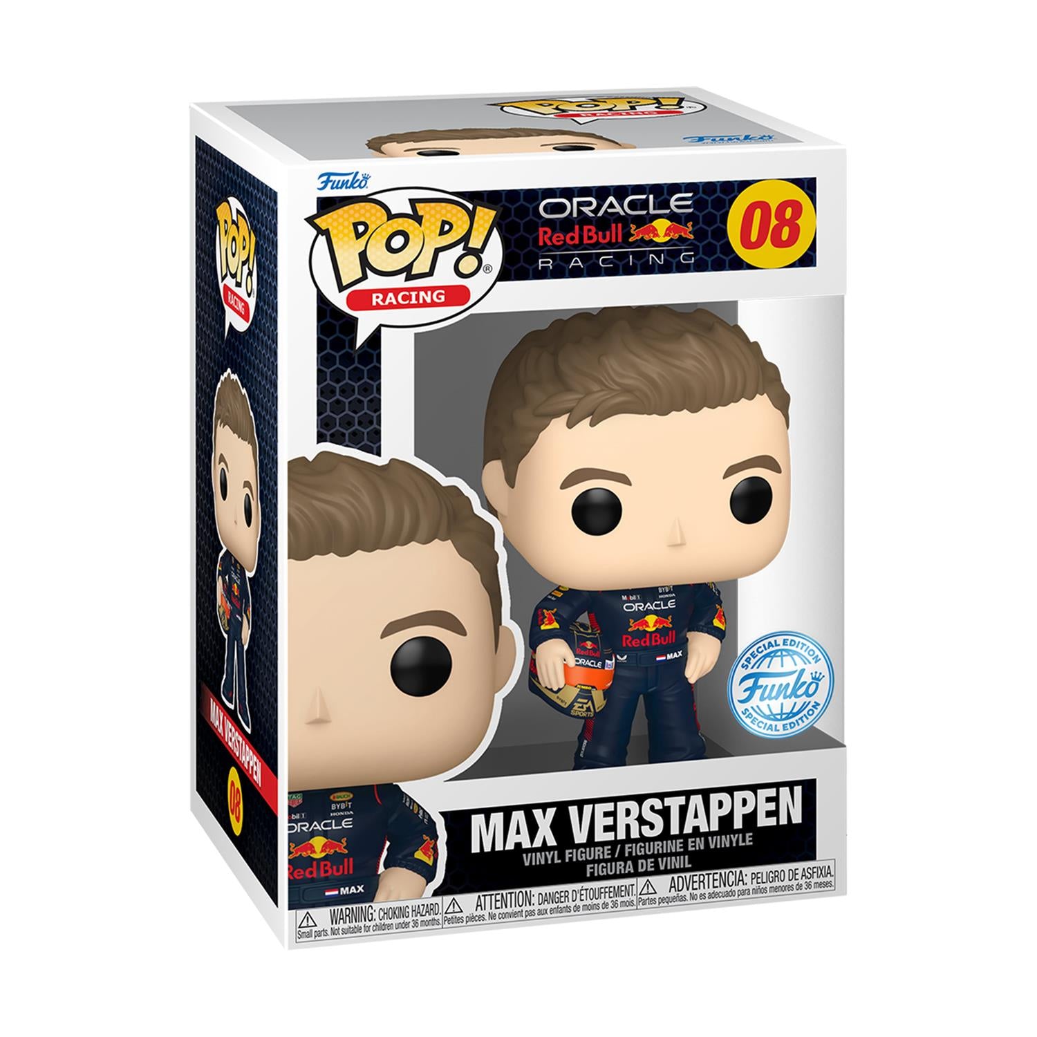Funko Pop! Racing: Oracle Red Bull Racing - Max Verstappen with Helm #08 Vinyl Figure