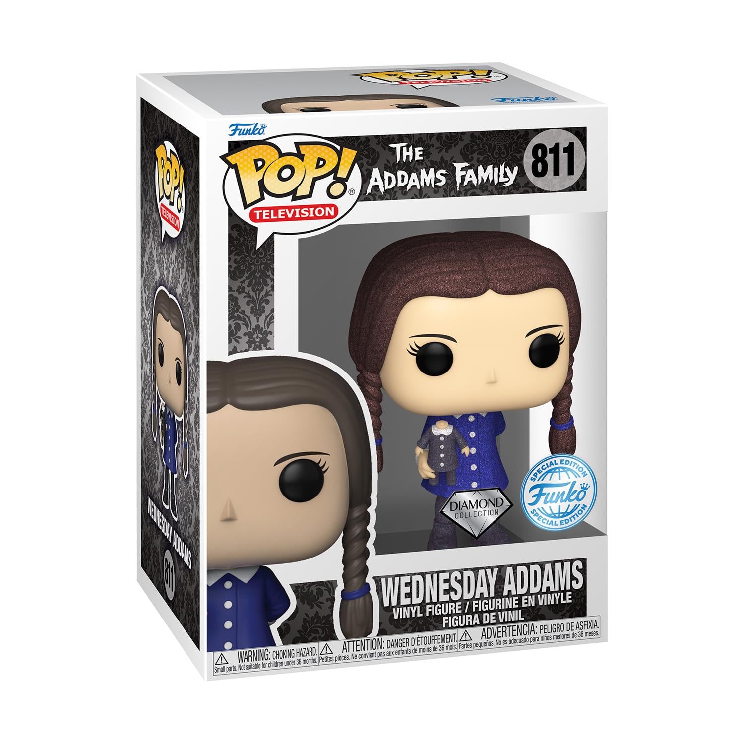 Funko Pop! Television: The Addams Family - Wednesday Addams (Diamond Glitter) (Black) (Special Edition) #811 Vinyl Figure