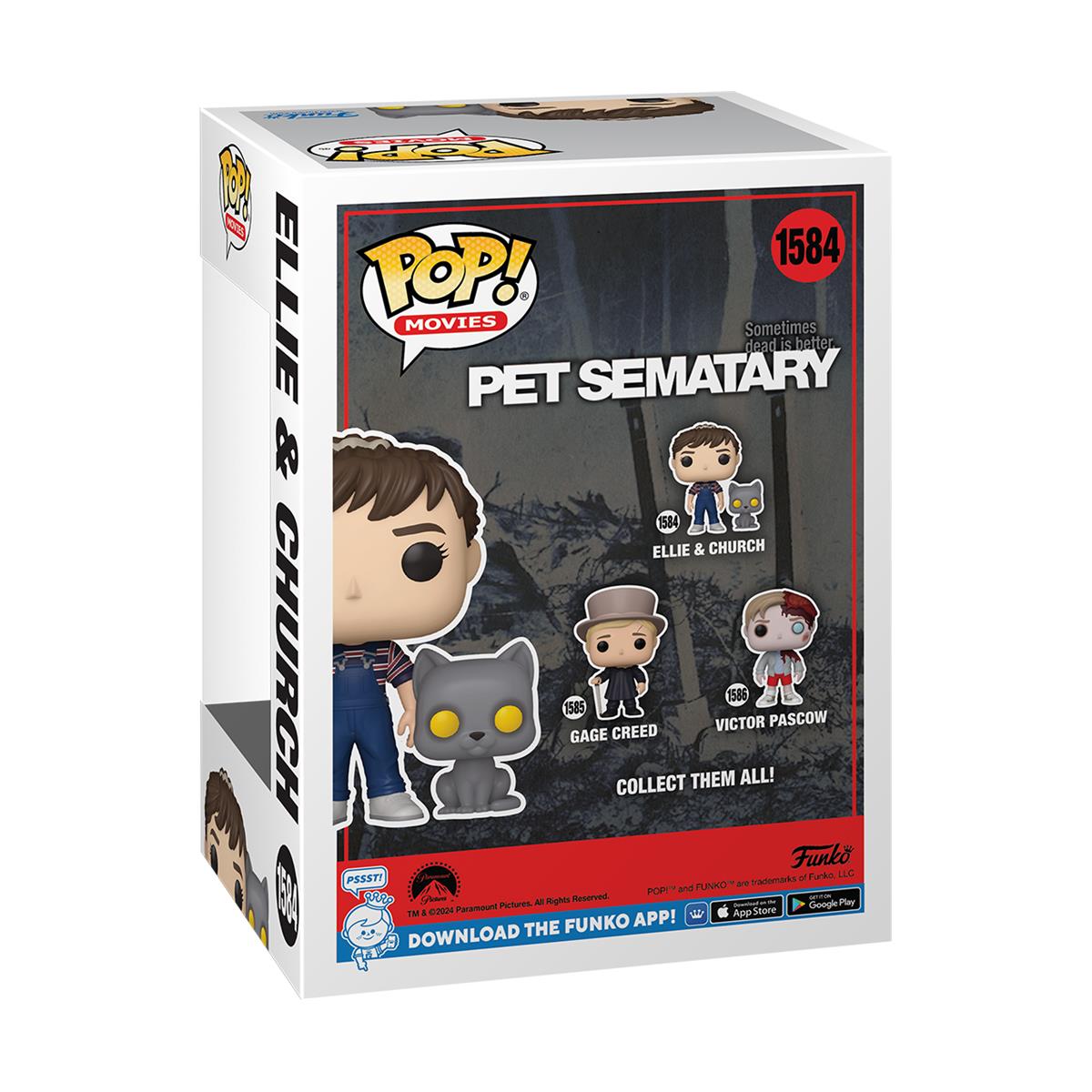 Funko Pop! Movies: Pet Sematary - Ellie & Church #1584 Vinyl Figure - Sunday Habit