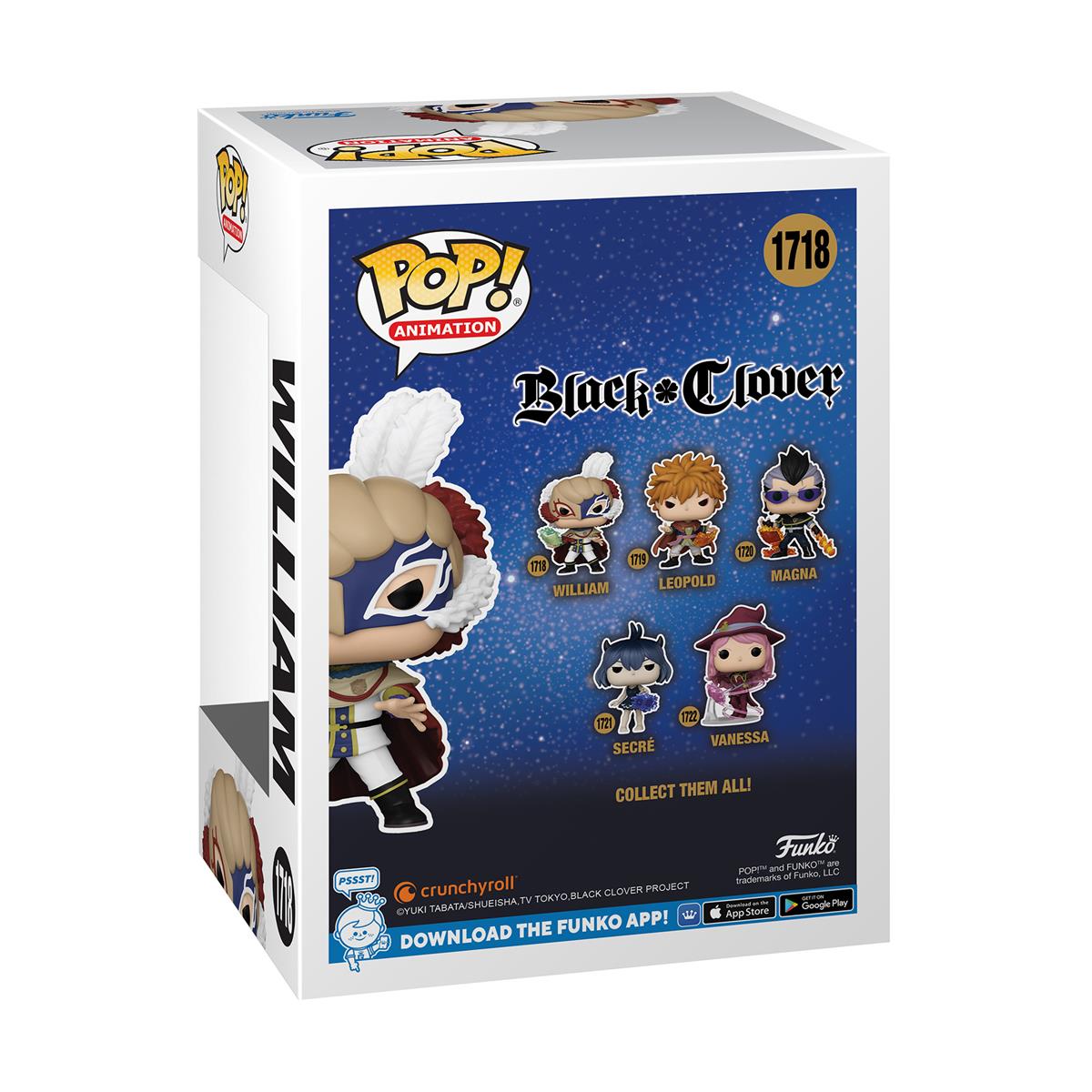 Funko Pop! Animation: Black Clover - William #1718 Vinyl Figure - Sunday Habit