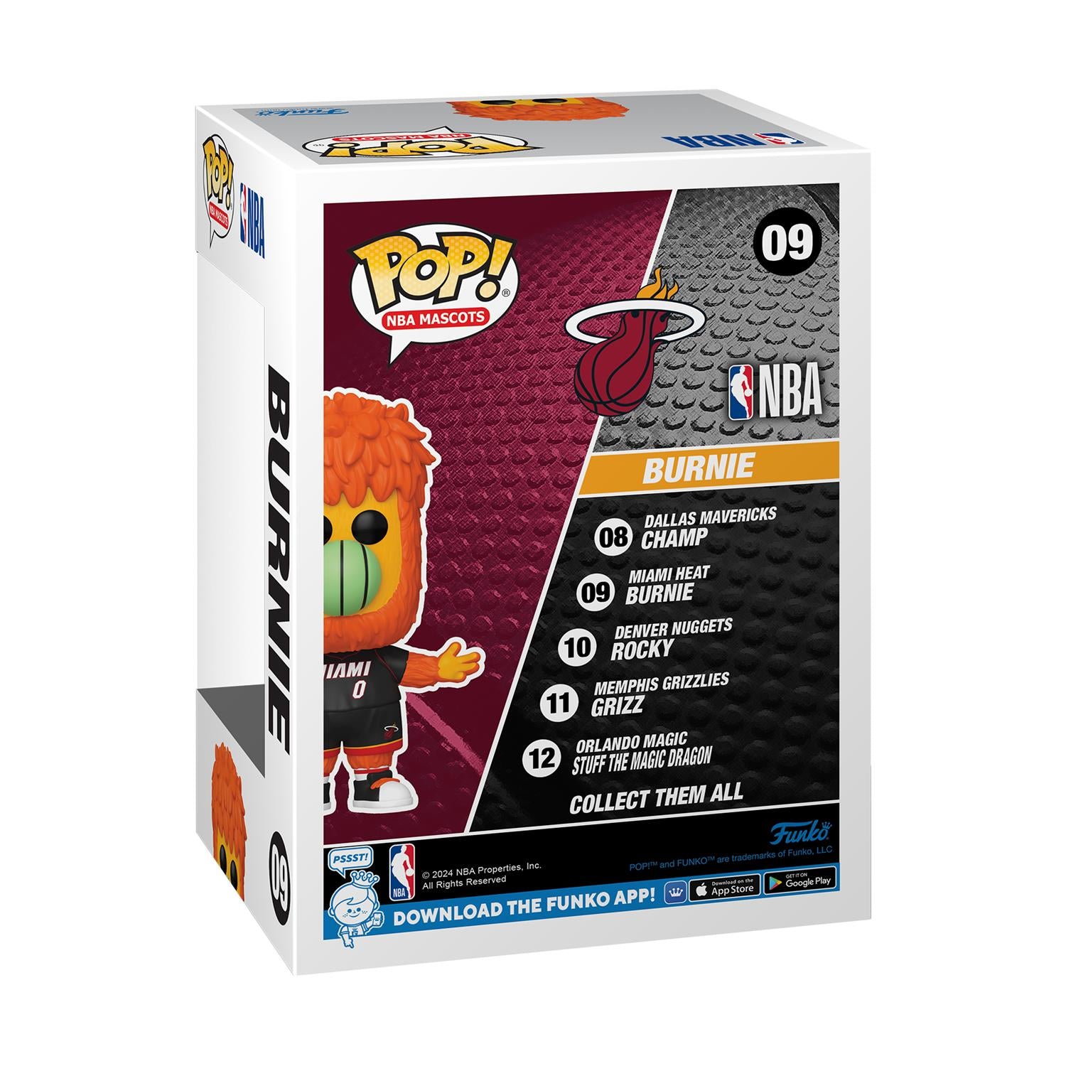 Funko Поп НБА Маскоти Майами Бърни 09 Винил Фигура - Sunday Habit