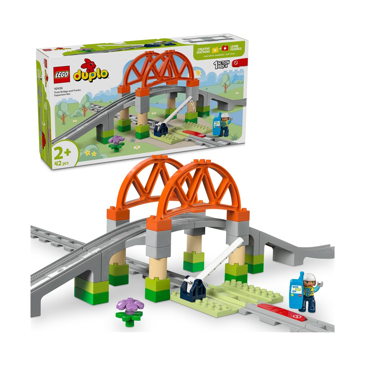 LEGO® DUPLO® Town: Train Bridge and Tracks Expansion Set (10426) - Sunday Habit