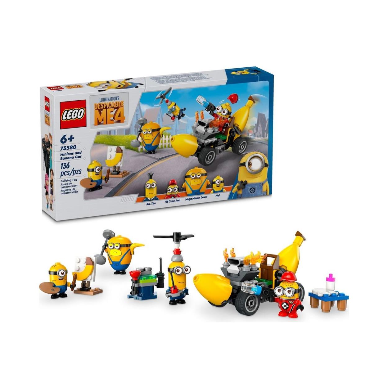LEGO® Despicable Me: 4 Minions and Banana Car (75580)