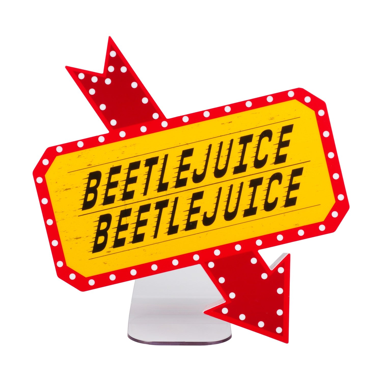 Paladone Beetlejuice Светлина Настолна Лампа Жълто Червена Рамка - Sunday Habit