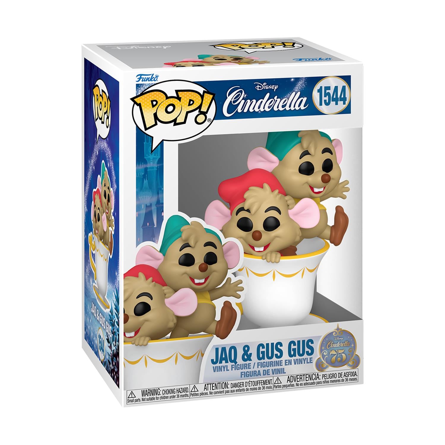 Funko Pop! Disney: Cinderella's 75th - Jaq & Gus Gus (in Cup) #1544 Vinyl Figure