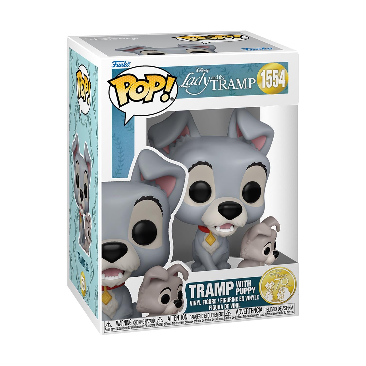 Funko Pop! Disney: Lady & The Tramp (70th Anniversary) - Tramp with Puppy #1554 Vinyl Figure