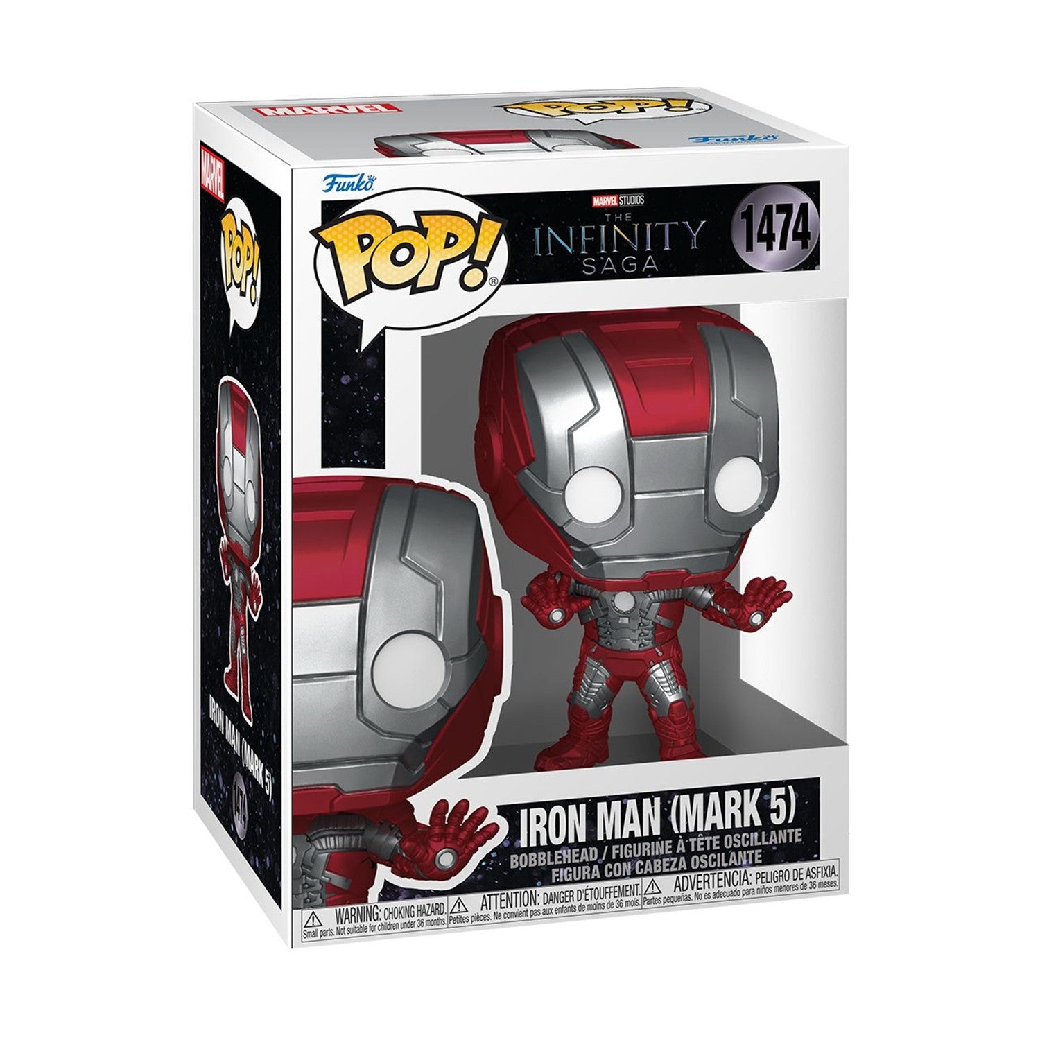 Funko Pop! Marvel: The Infinity Saga - Iron Man (Mark 5) #1474 Bobble-Head Vinyl Figure