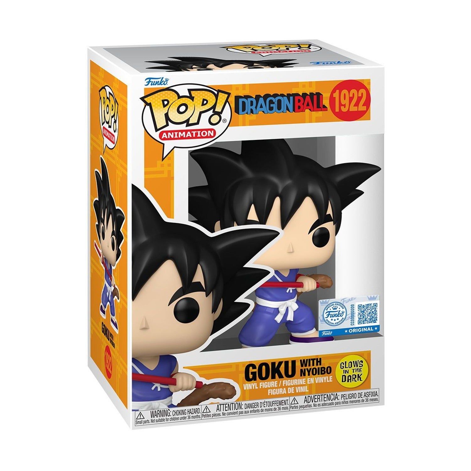 Funko Pop! Animation: Dragon Ball - Goku (Nyoibou) (Glows in the Dark) (Special Edition) #1922 Vinyl Figure - Sunday Habit