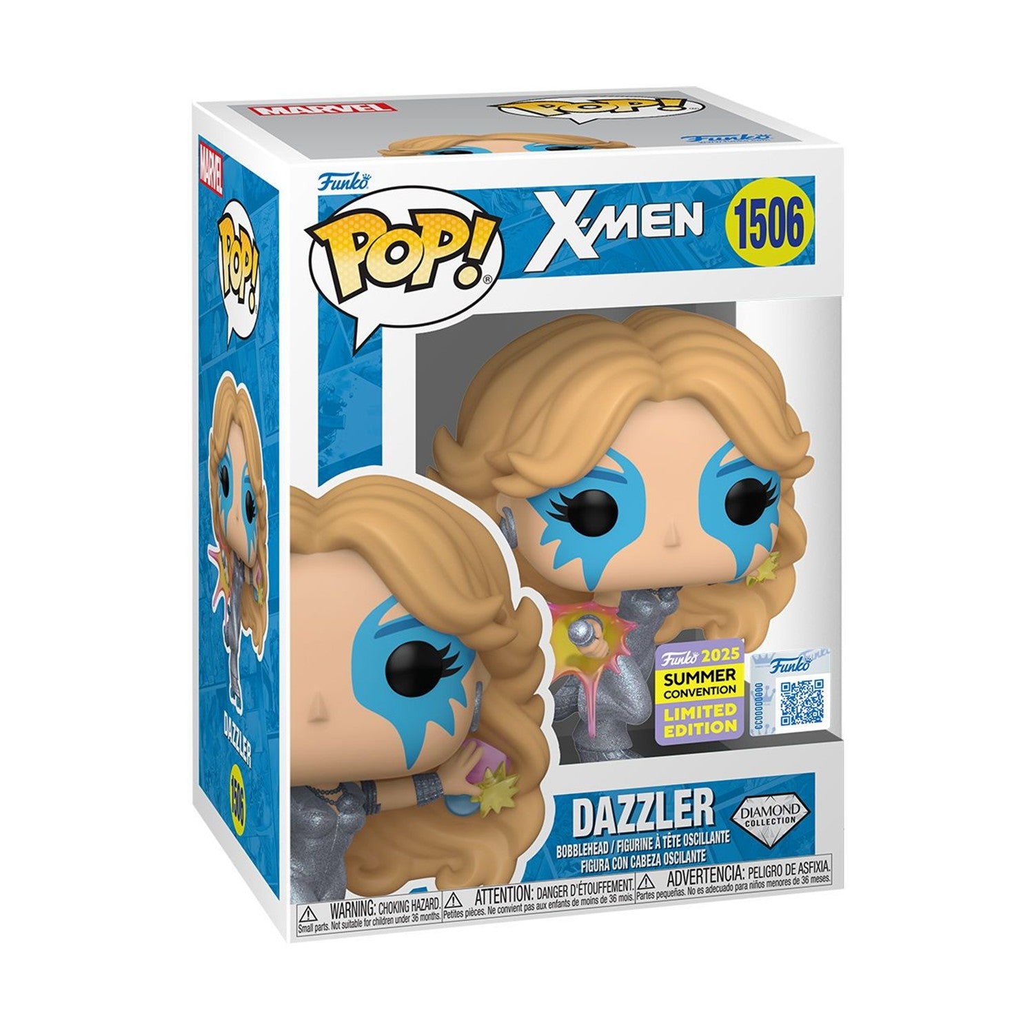 Funko Pop! Marvel: X-Men - Dazzler (Diamond Edition) (Convention Special Edition) #1506 Bobble-Head Vinyl Figure - Sunday Habit