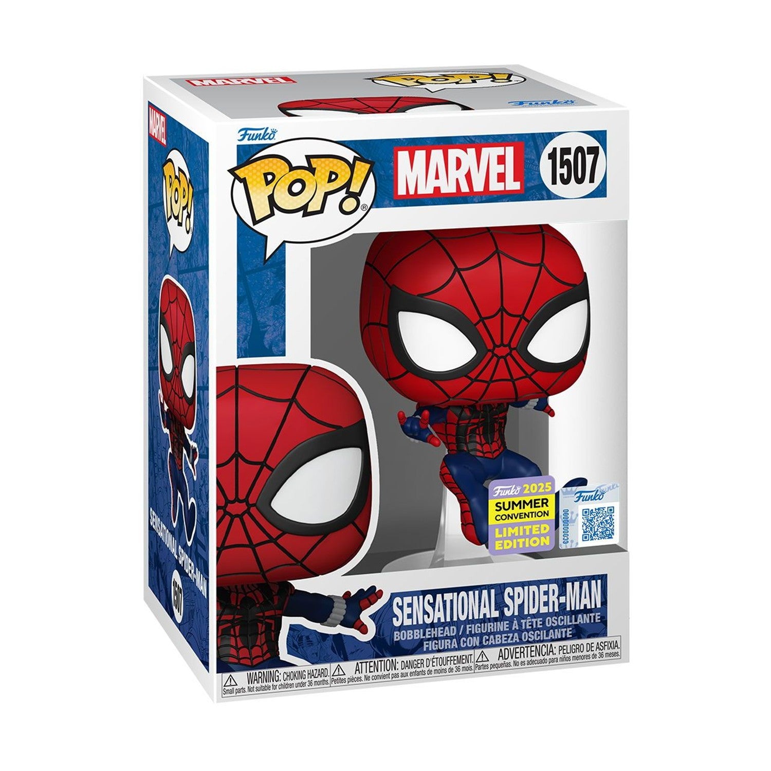 Funko Pop!: Marvel - Sensational Spider-Man (Convention Special Edition) #1507 Bobble-Head Vinyl Figure - Sunday Habit