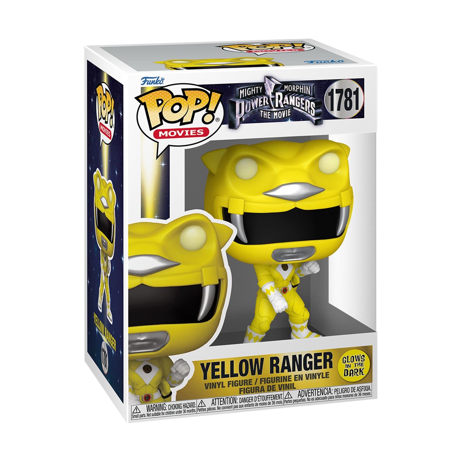 Funko Pop! Movies: Mighty Morphin Power Rangers The Movie - Yellow Ranger (Glows in The Dark) #1781 Vinyl Figure
