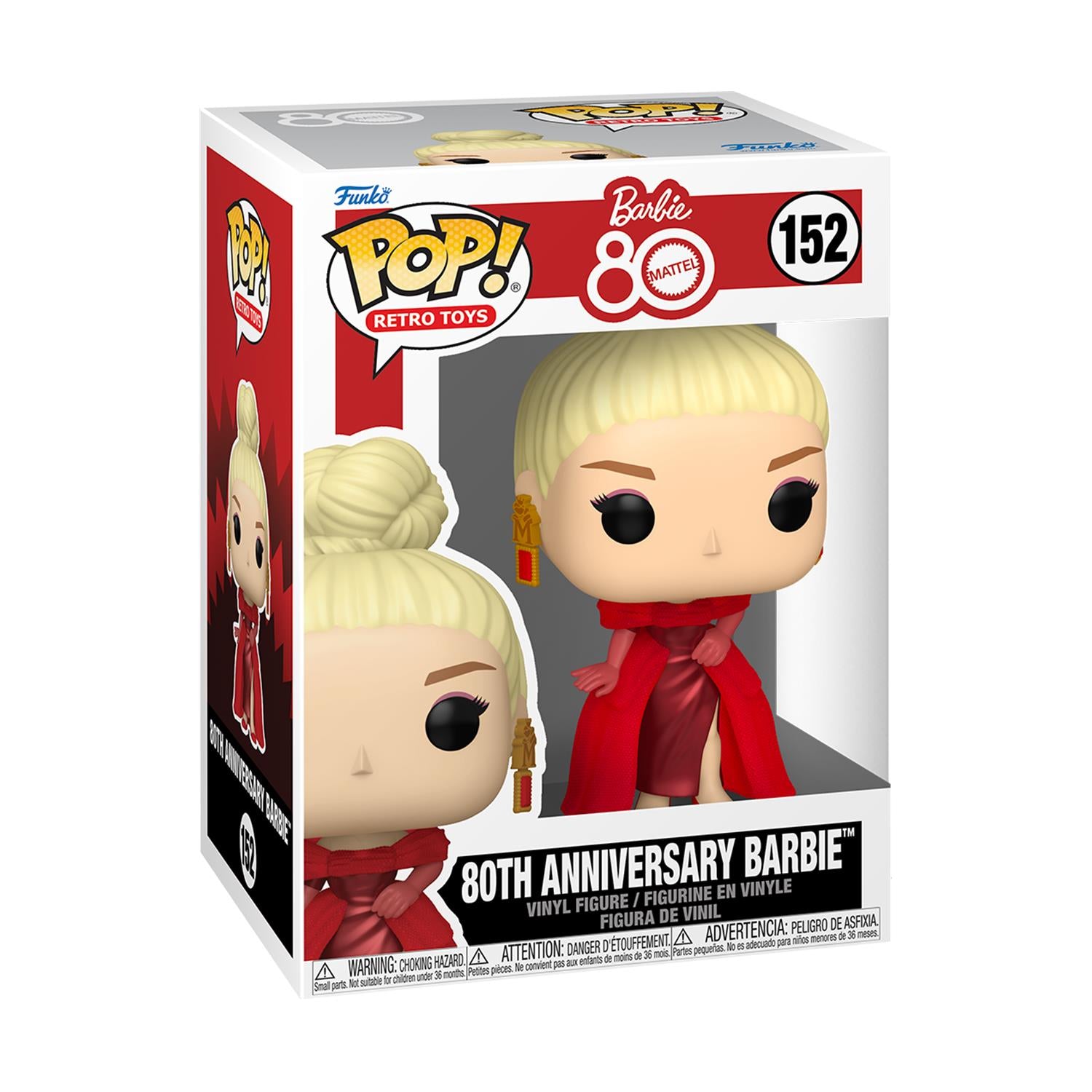 Funko  Pop! Retro Toys: Barbie 80th Mattel - 80th Anniversary Barbie #152 Vinyl Figure