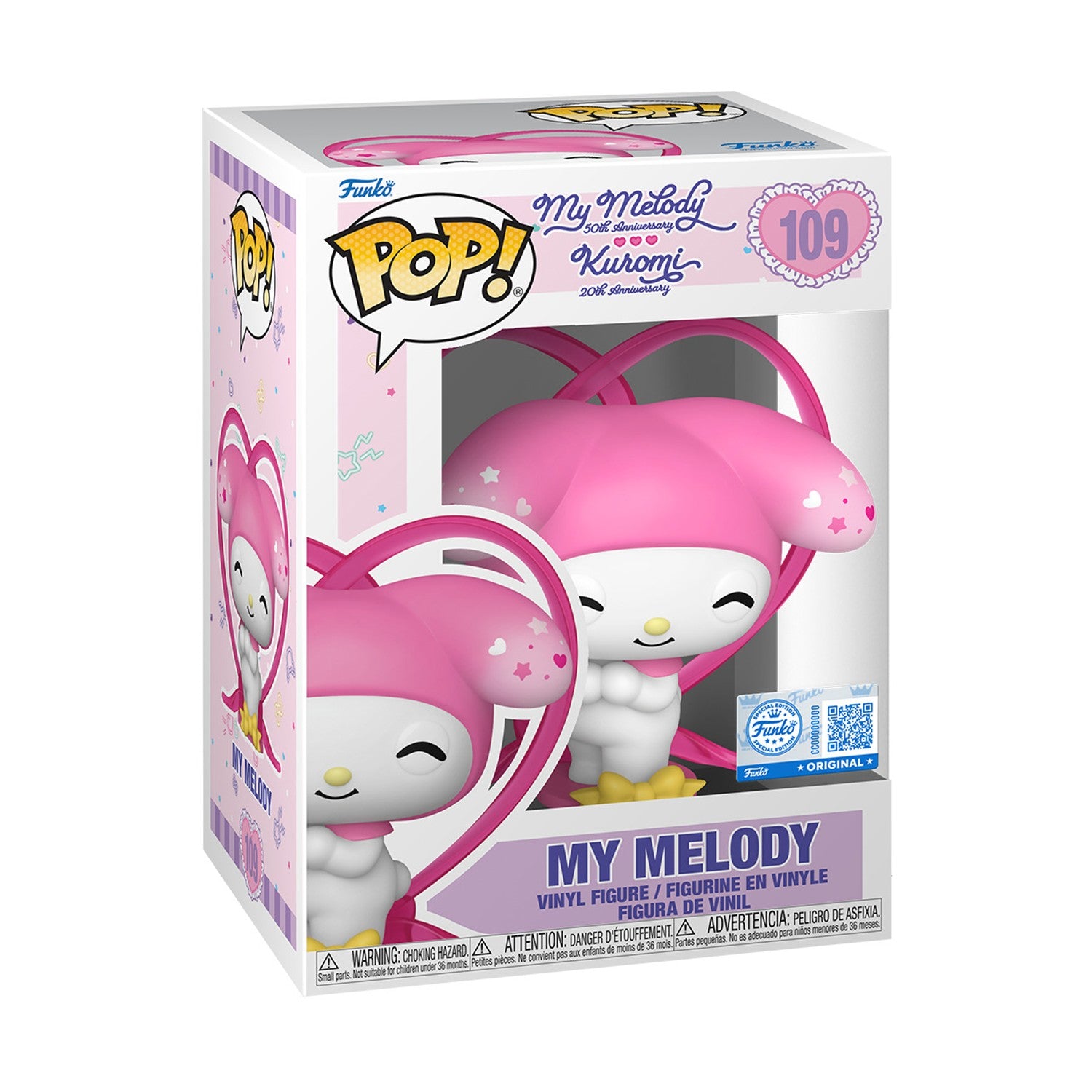 Funko Pop! Sanrio: Hello Kitty (50th Ann.) Kuromi (20th Ann.) - My Melody (with Ribbon) (Special Edition) #109 Vinyl Figure - Sunday Habit
