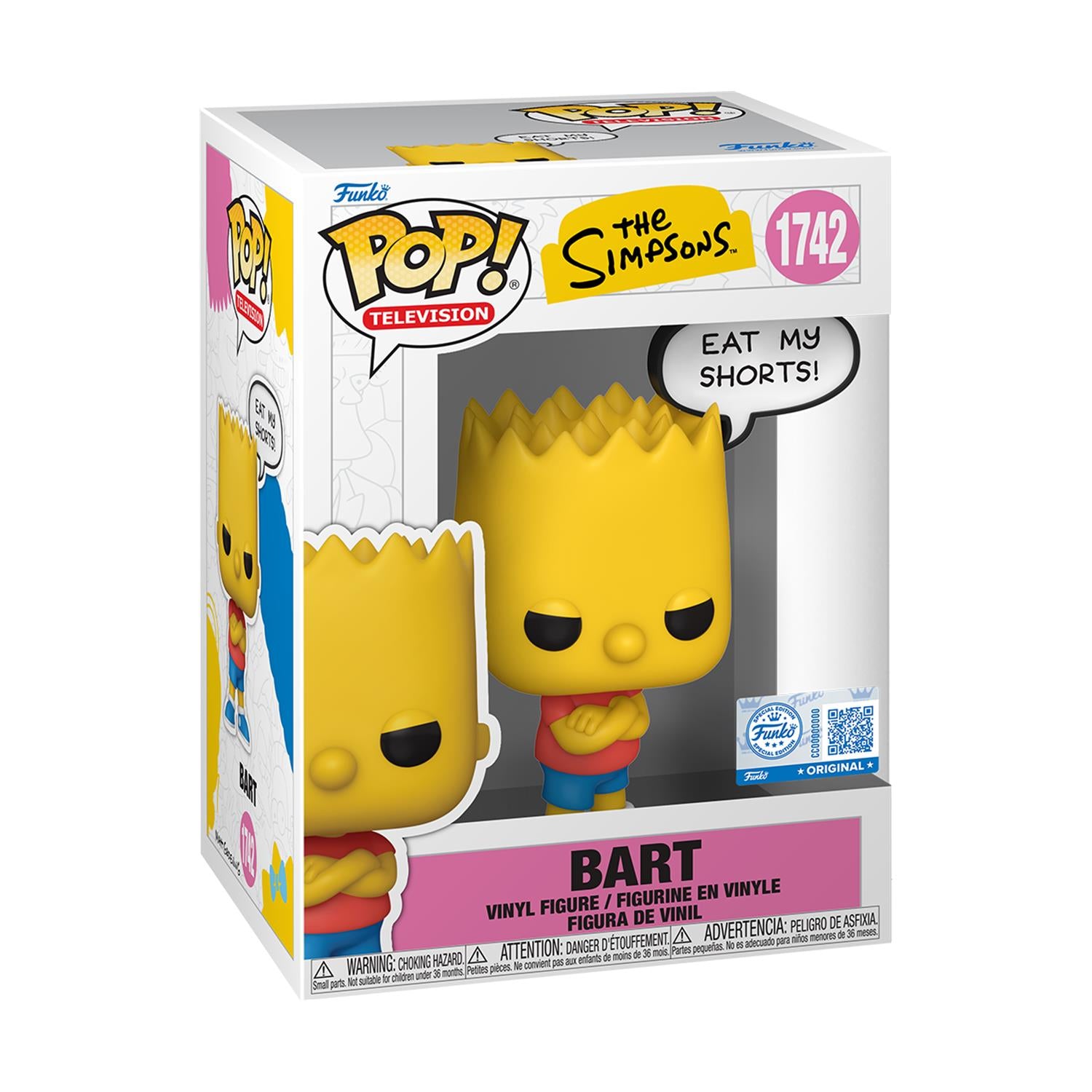 Funko Pop! Television: The Simpsons - Bart (Eat My Shorts) #1742 Vinyl Figure