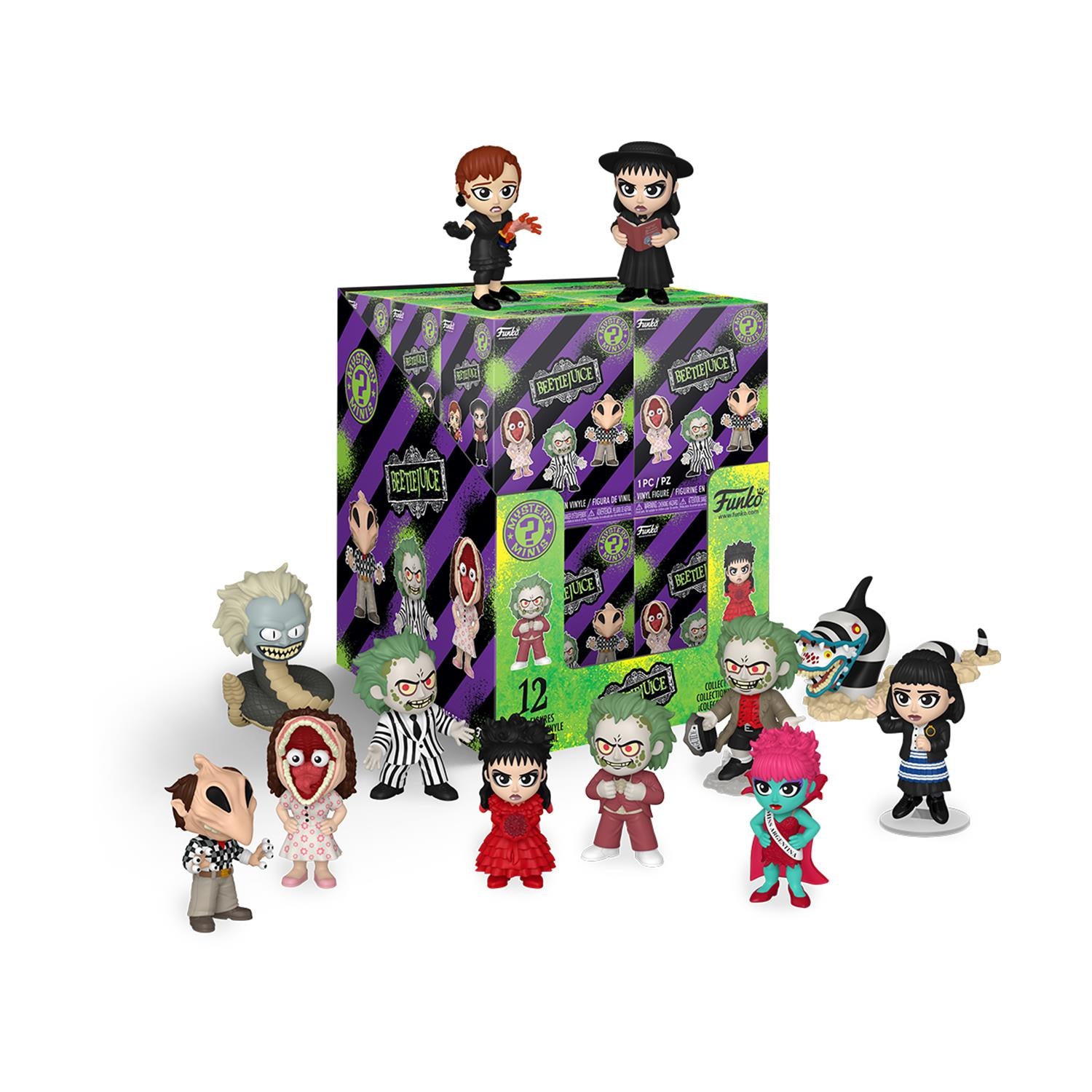 Funko Mystery Minis: Beetlejuice -Beetlejuice, Lydia Deetz, Sandworm, Adam Maitland, Barbara Maitland, Delia Deetz, Miss Argentin, Snake (Blind Box/Random) Vinyl Figures - Sunday Habit