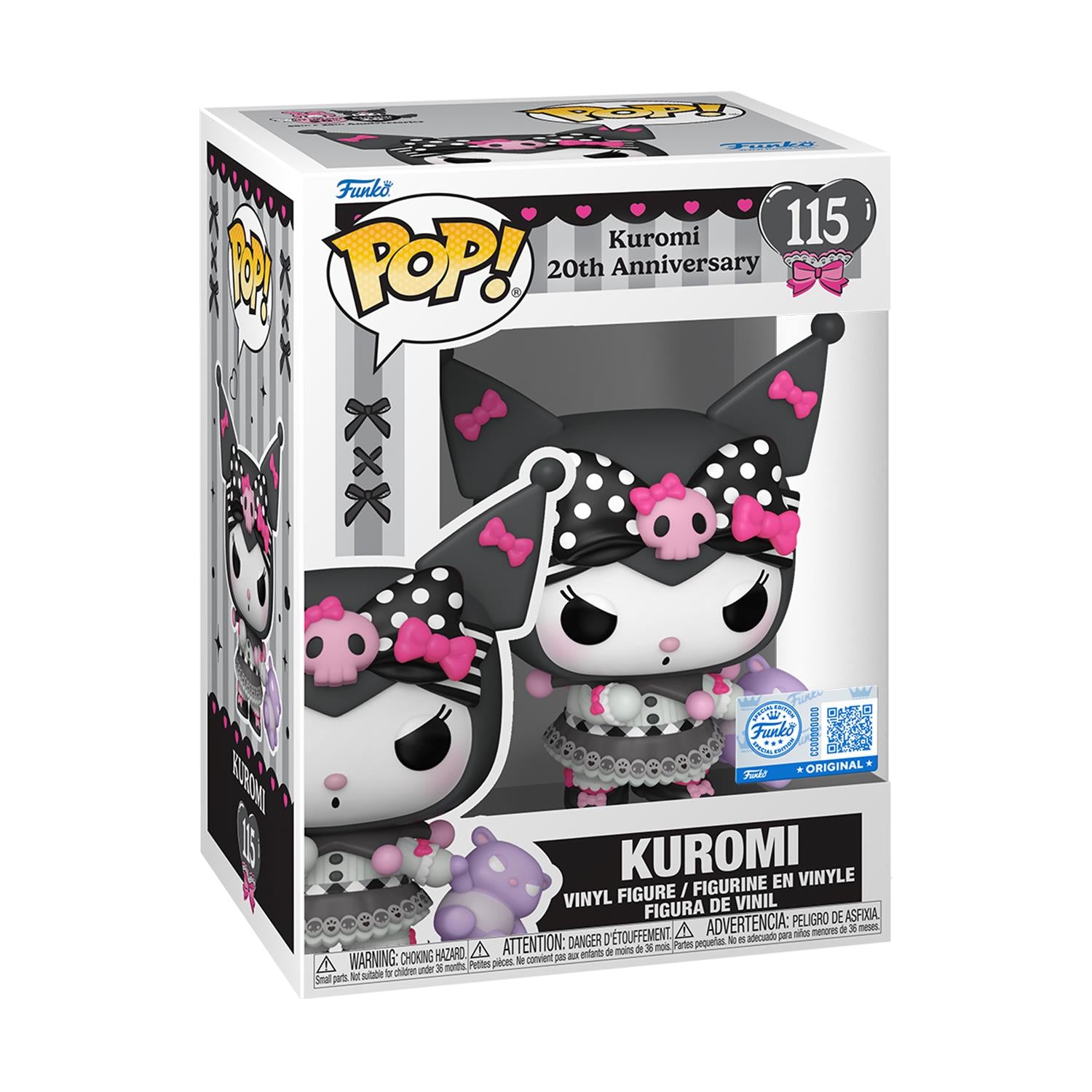 Funko Pop! Sanrio: Kuromi 20th Anniversary - Kuromi (with Toy) #115 Vinyl Figure