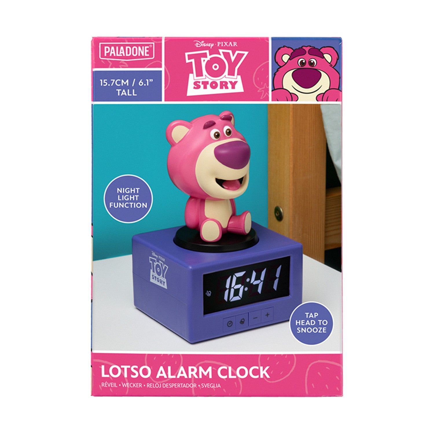 Paladone Icons Disney Lotso Алармен Часовник Toy Story Розов - Sunday Habit