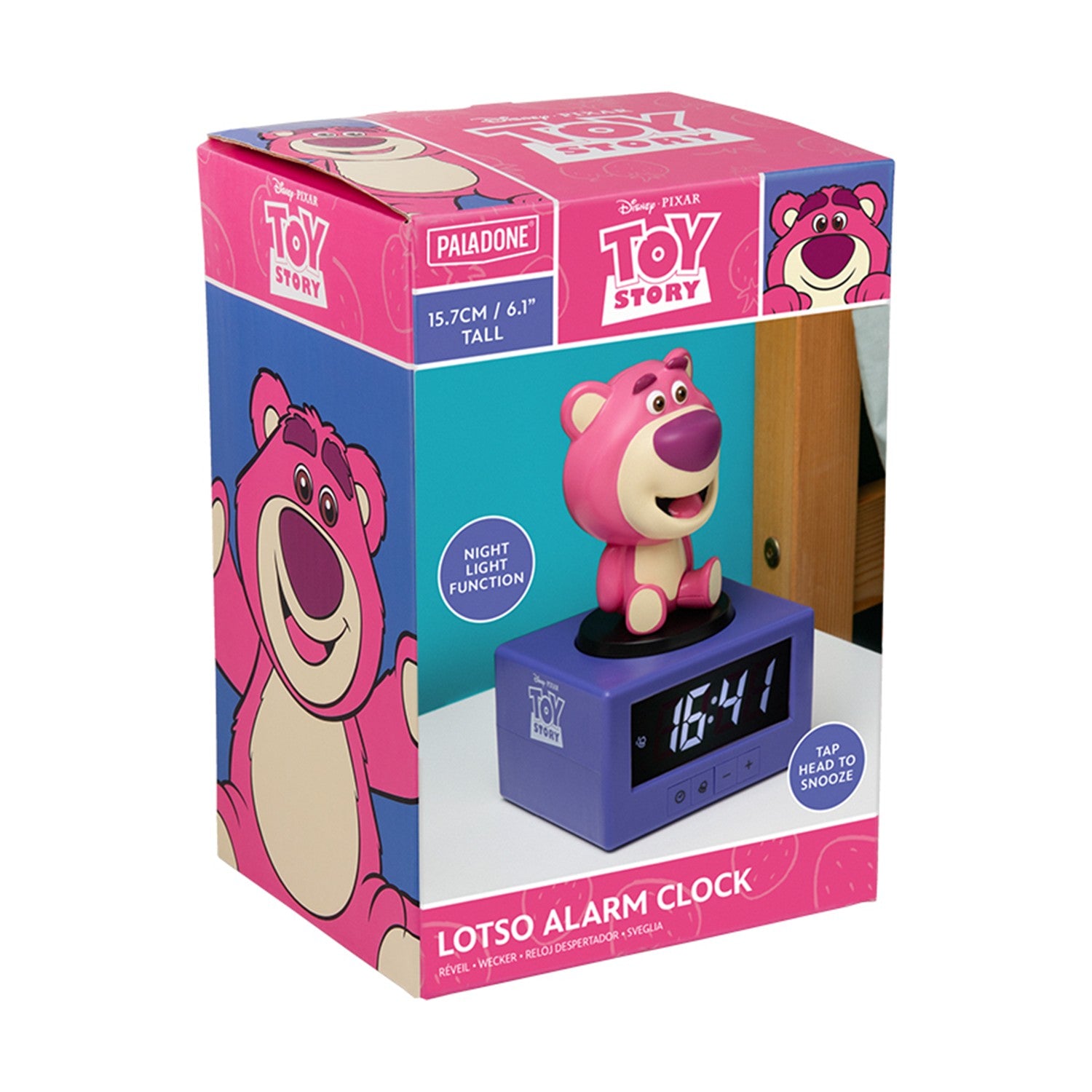 Paladone Icons Disney Lotso Алармен Часовник Toy Story Розов - Sunday Habit