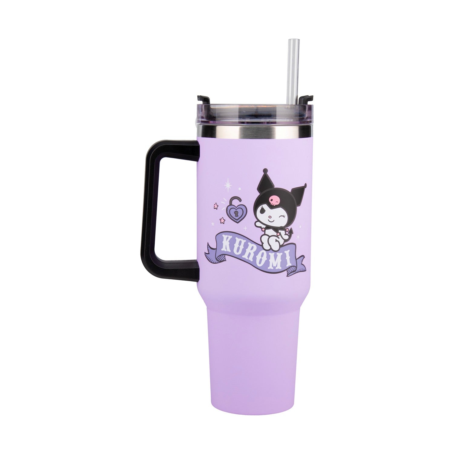 Paladone: Kuromi - Multiway Insulated Travel Cup and Straw (900ml) (PP14604KUR) - Sunday Habit
