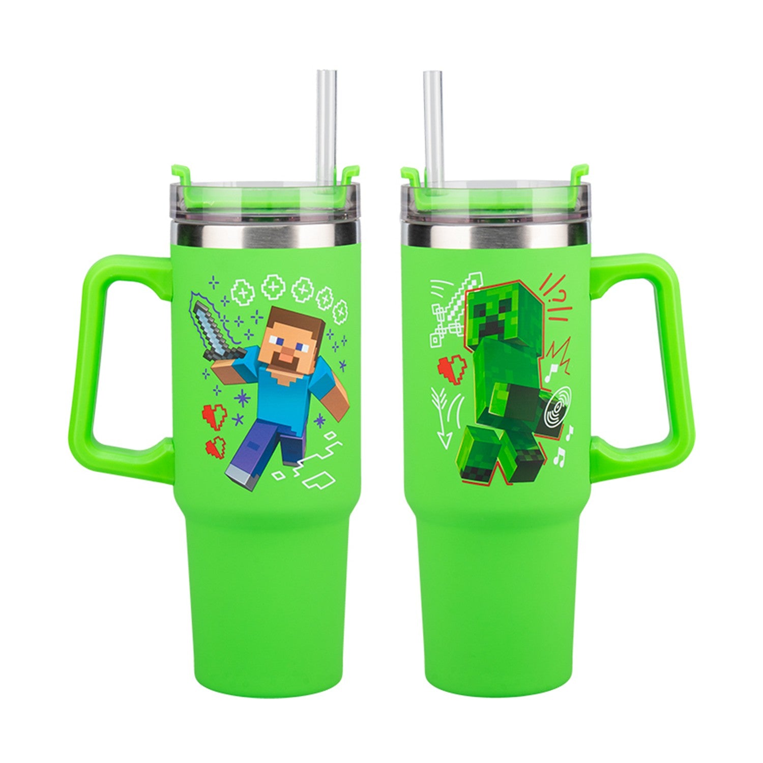 Paladone: Minecraft - Green Multiway Insulated Travel Cup Straw (900ml) (PP14600MCF)